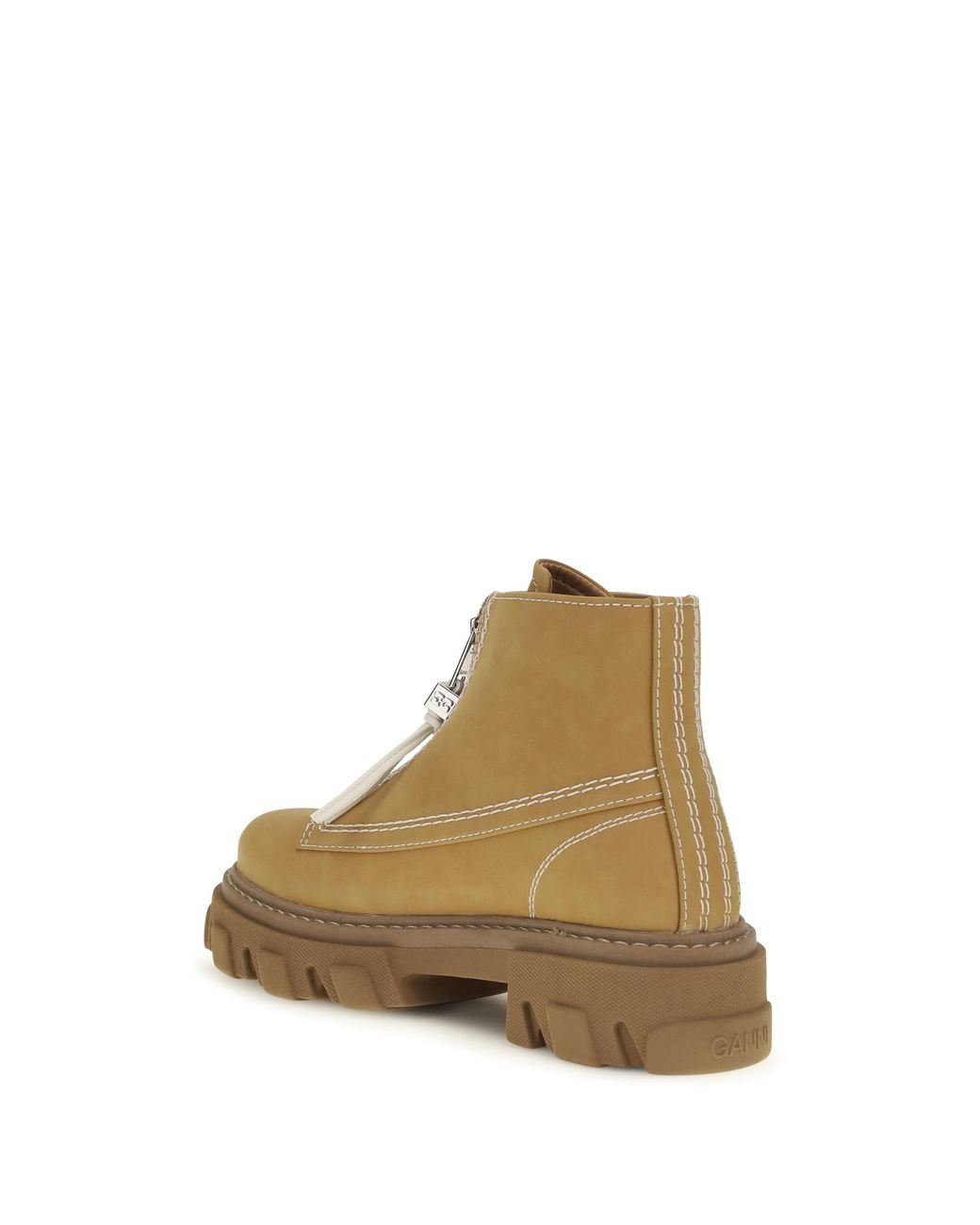 Ganni Natural Cleated Boots