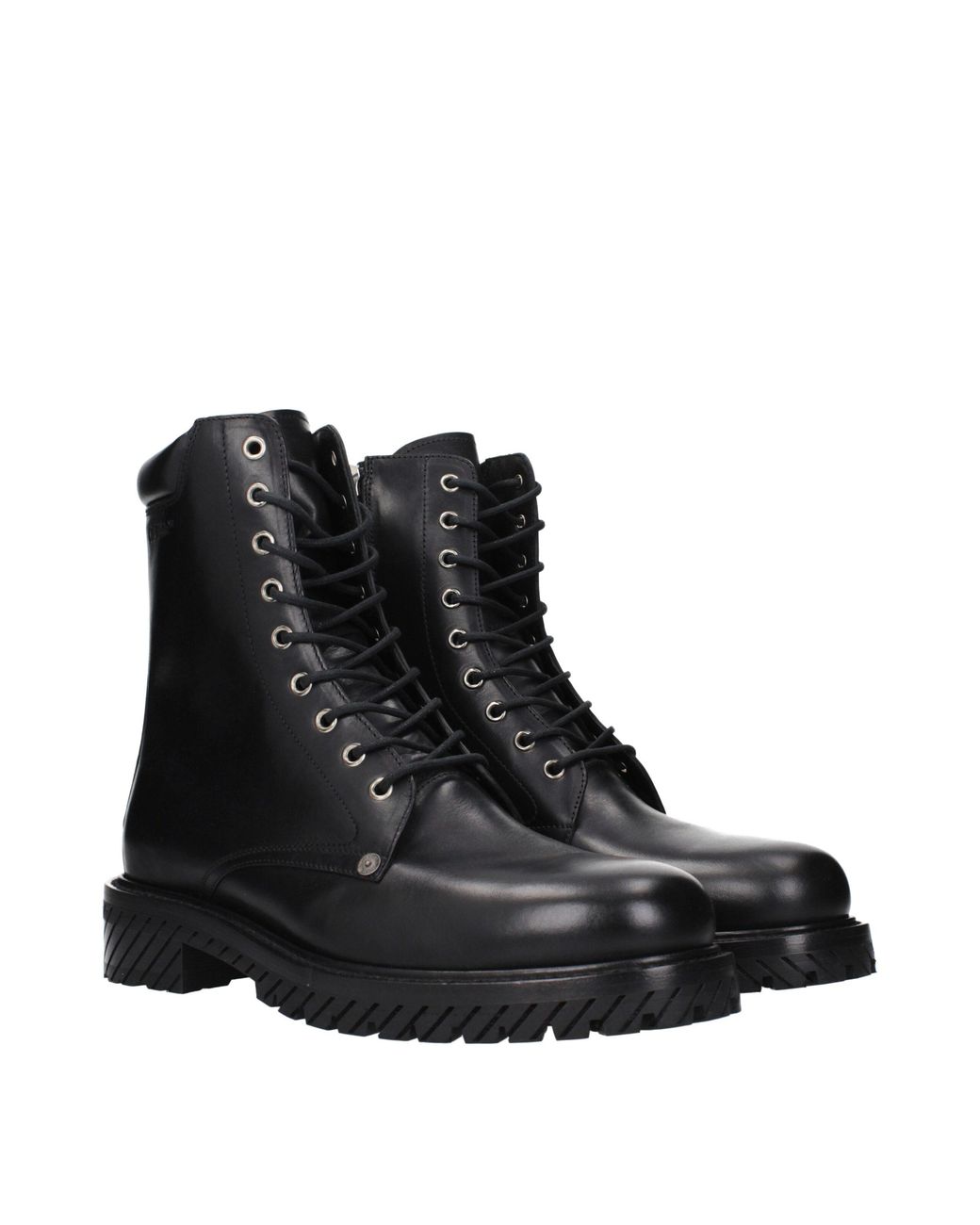 Off-White c/o Virgil Abloh Black Laceup Ankle Boots for men