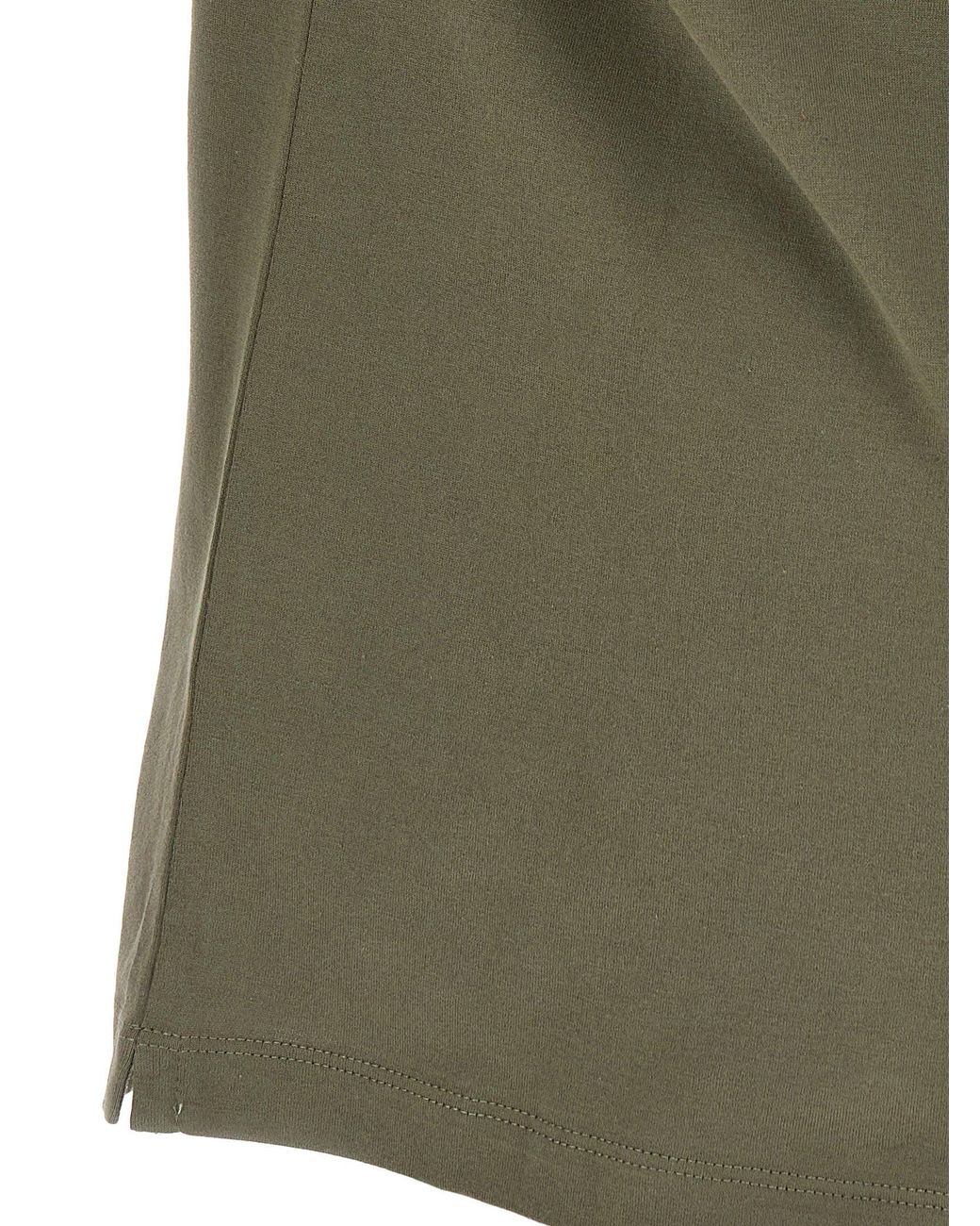 Brunello Cucinelli Green Logo-Embroidered Cotton Jersey T-Shirt for men