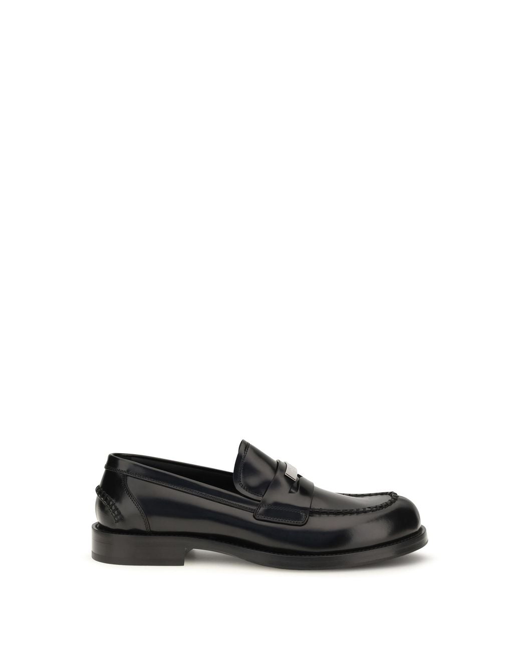 Dolce & Gabbana White Calfskin Leather Loafers for men