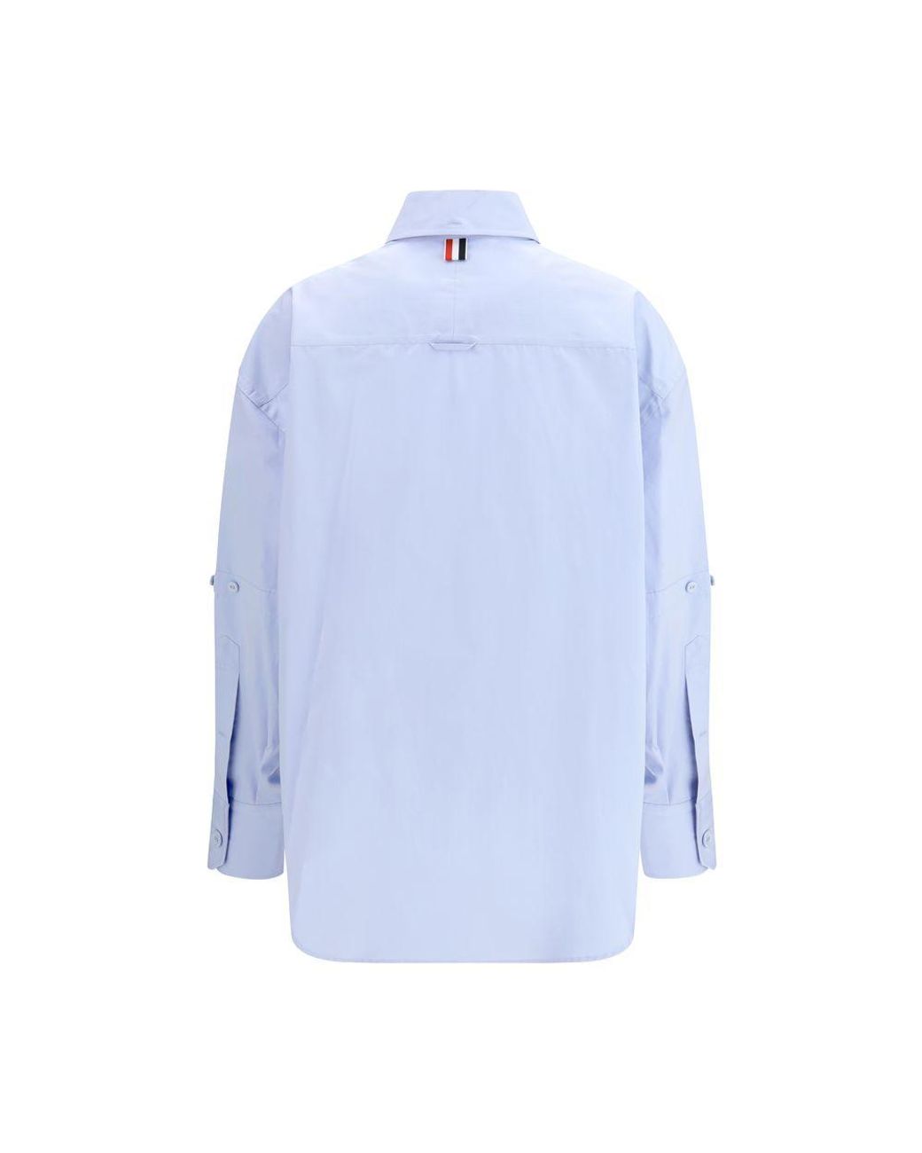 Thom Browne Blue Cotton Pattern Shirt