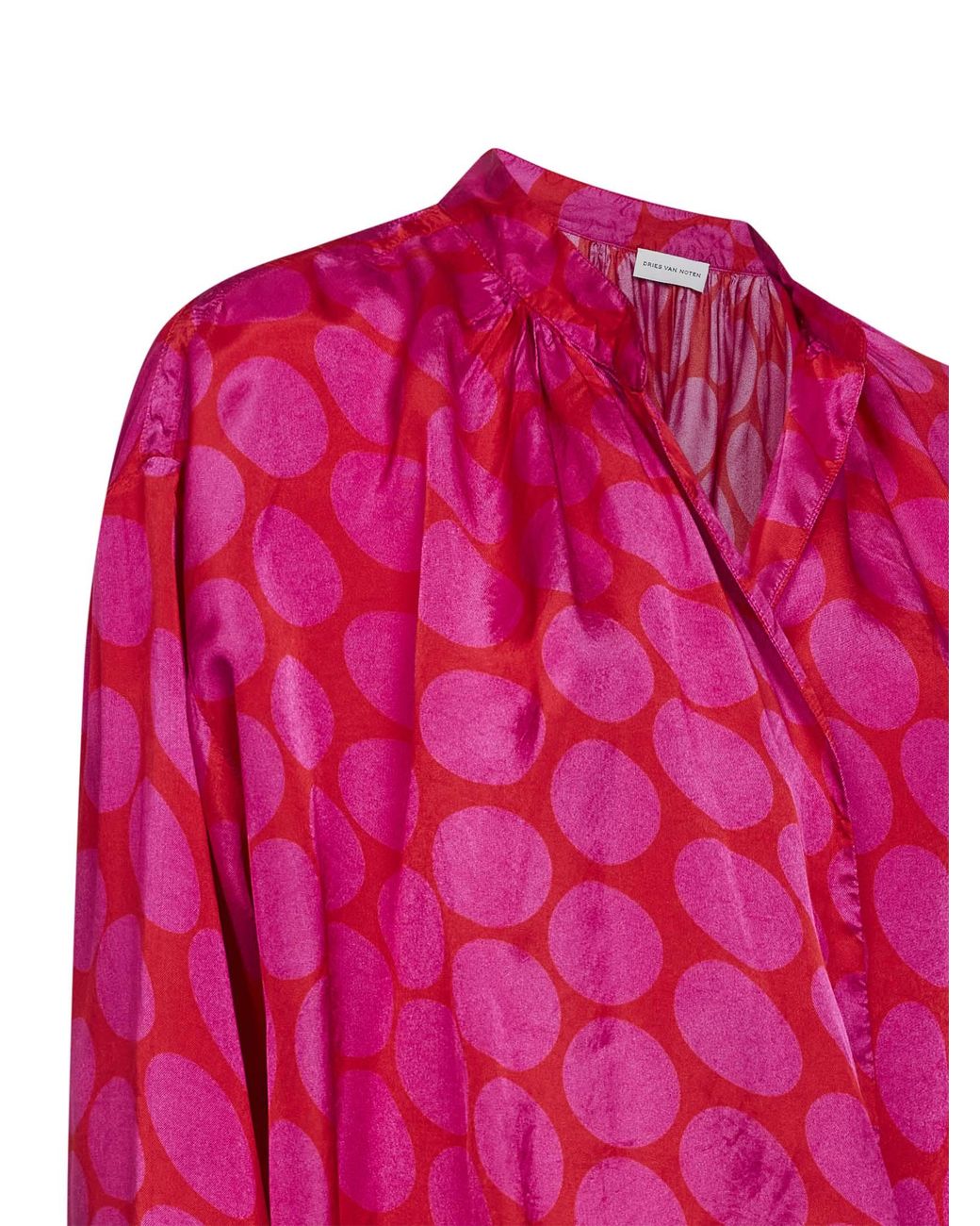 Dries Van Noten Pink Wrap Shirt Viscose