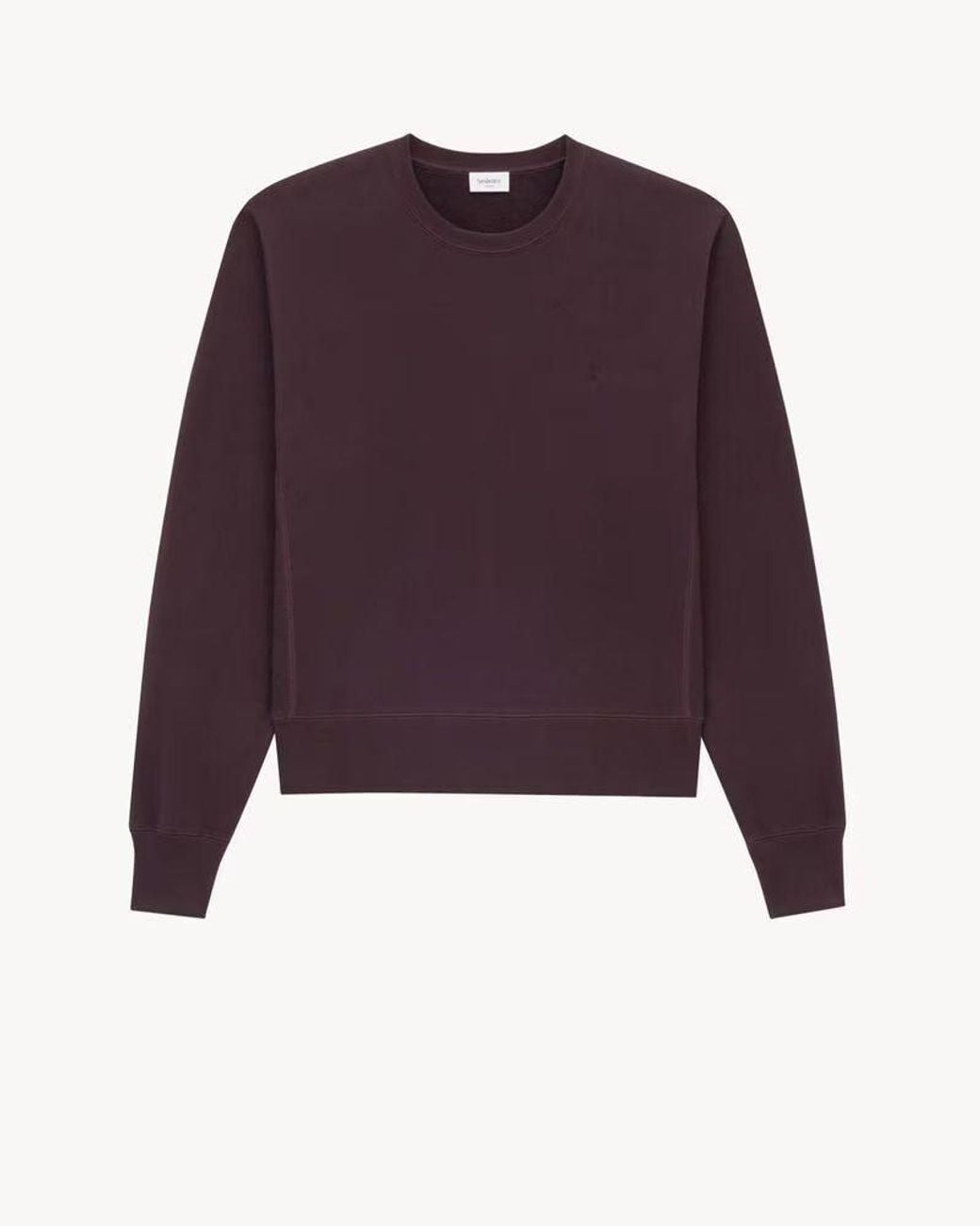 Saint Laurent Purple Saint Laurent Crew-Neck Cotton Sweatshirt for men