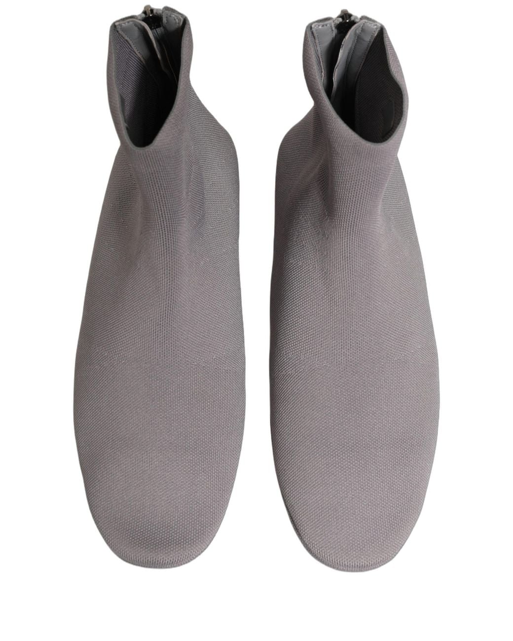 Dolce & Gabbana Gray Stretch Mesh Ankle Boots Shoes Fabric for men