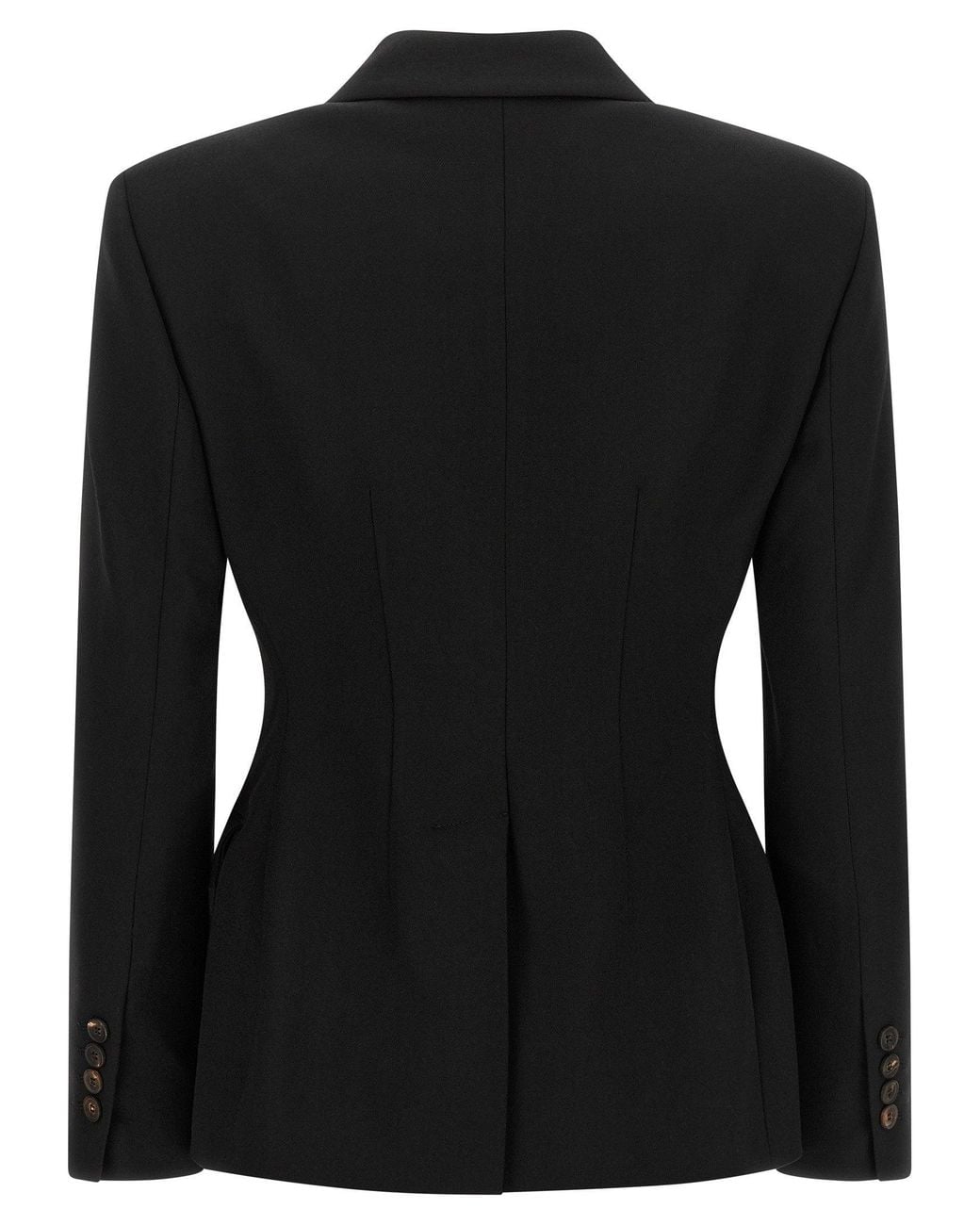 Brunello Cucinelli Black Double-Breasted Virgin Wool Blazer