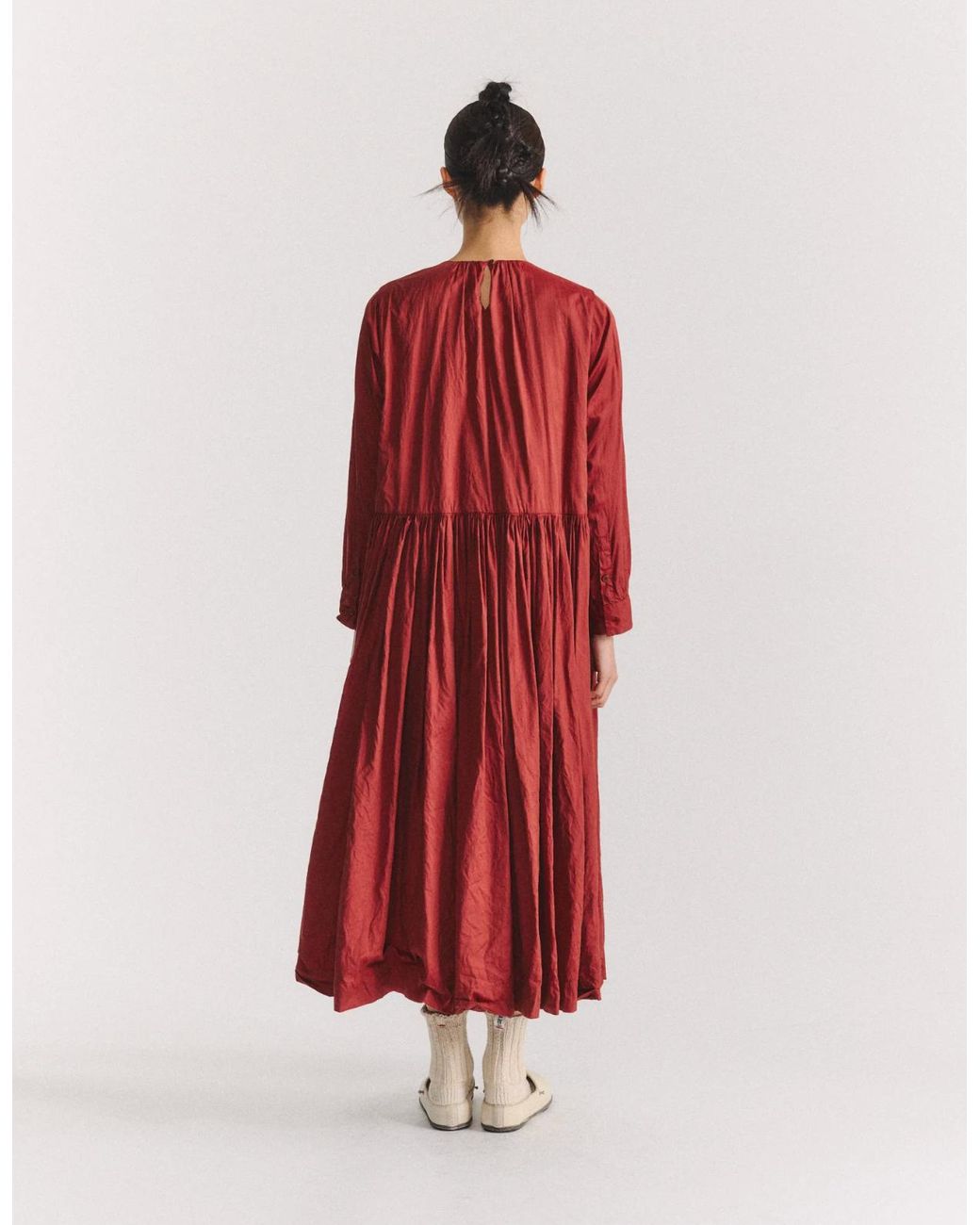 Casey Casey Red Pomme Rouche Dress