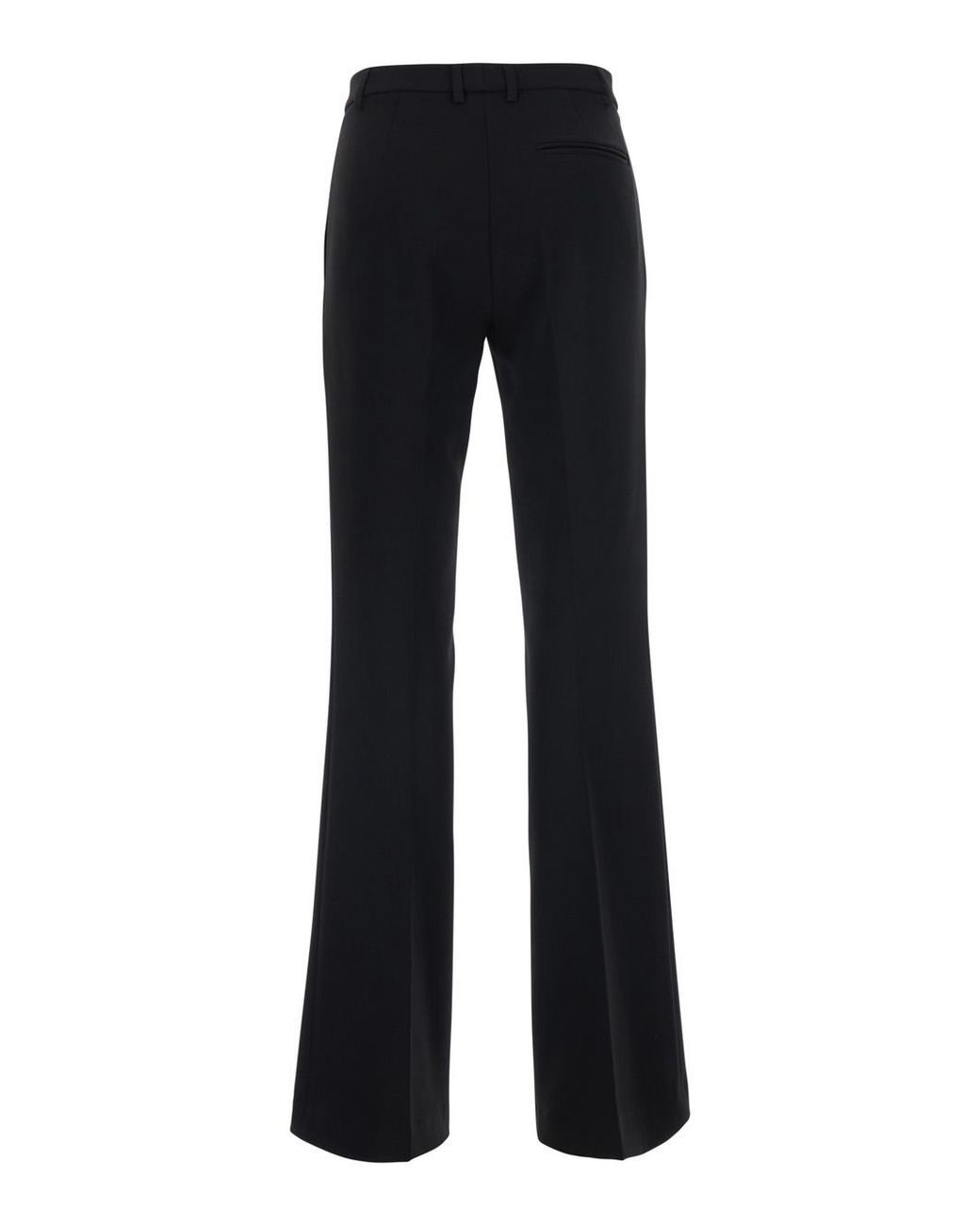 Le Plain Black Flare Trousers Tech Fabric