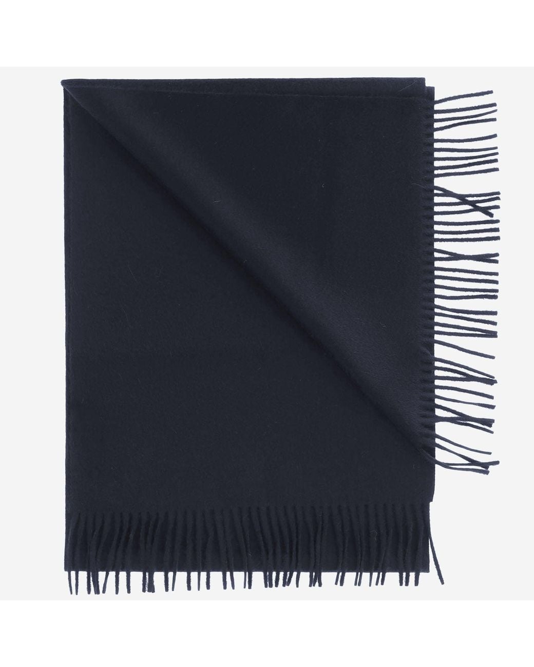Saint Laurent Blue Cashmere Scarf With Logo Scarfs for men