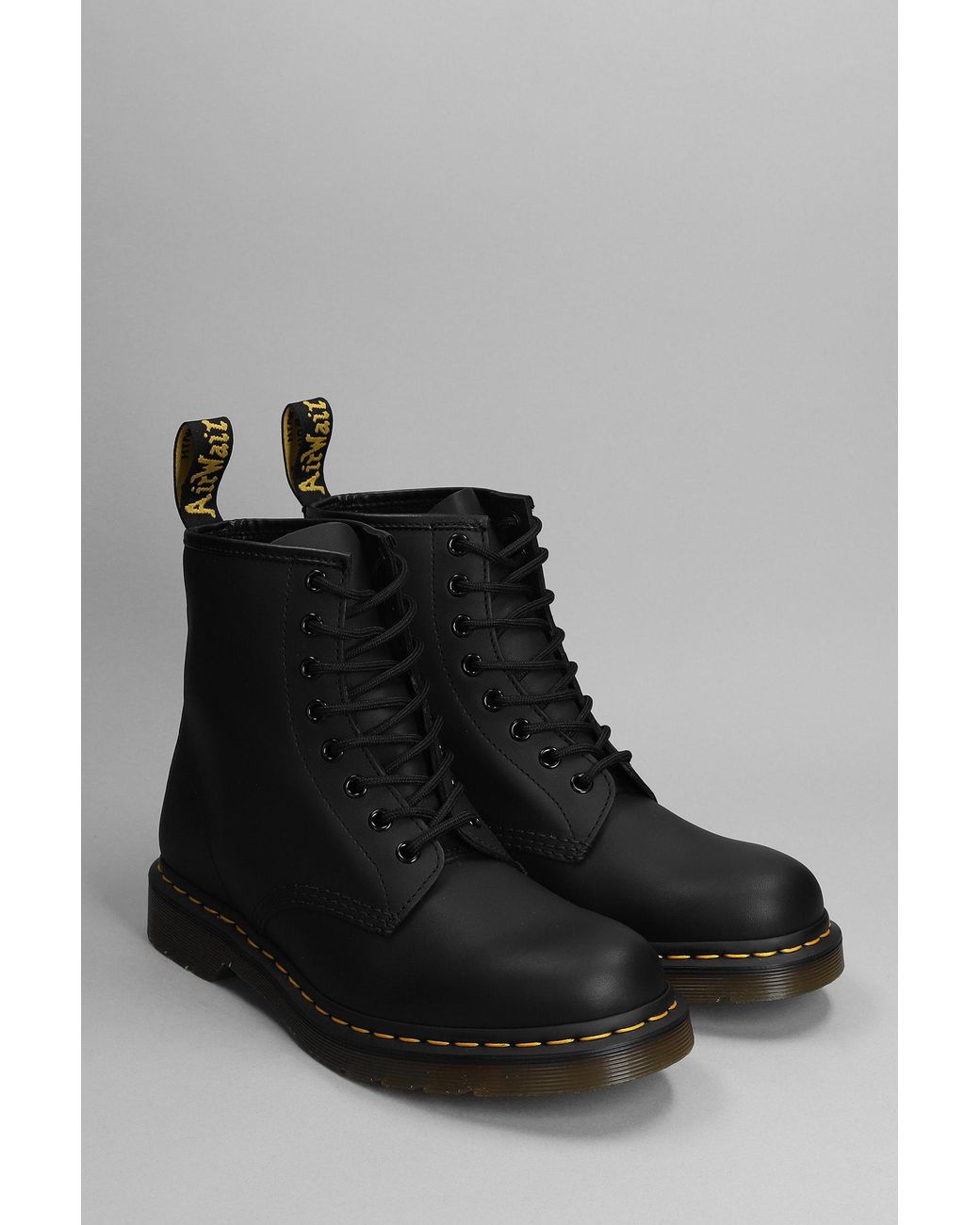 Dr. Martens 1460 Greasy Combat Boots In Black Leather for Men | Lyst