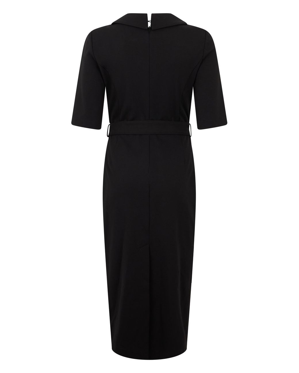 Pinko Black Fitted Dress With Belt, Viscose