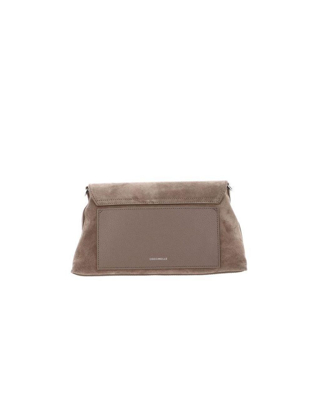 Coccinelle Brown Shoulder Bag Bovine Split Suede Leather Shoulder-Bags