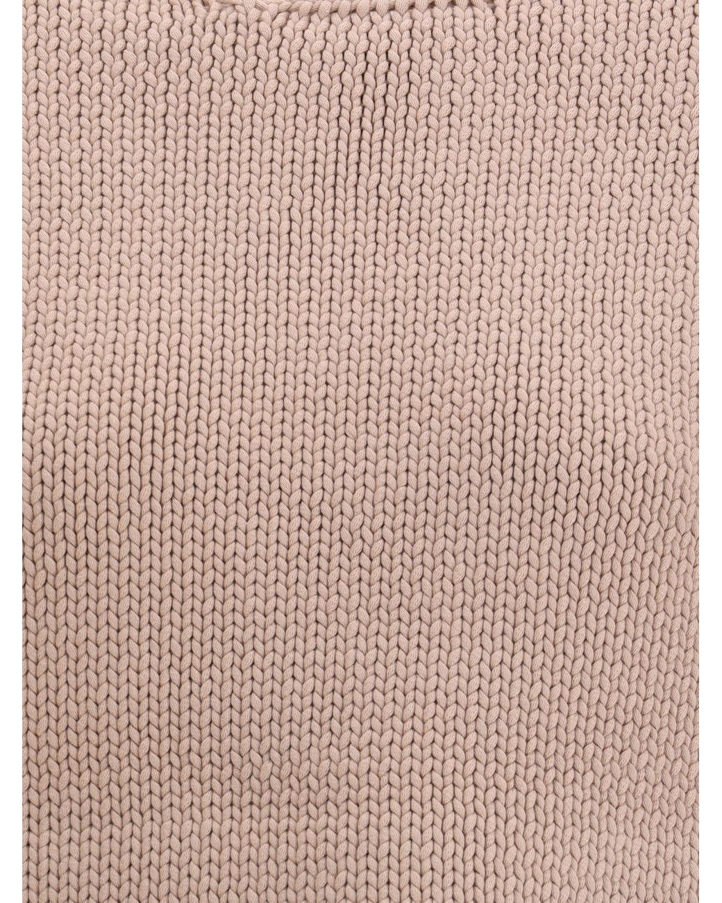 Alaïa Gray Chunky Knit Sweater Cotton