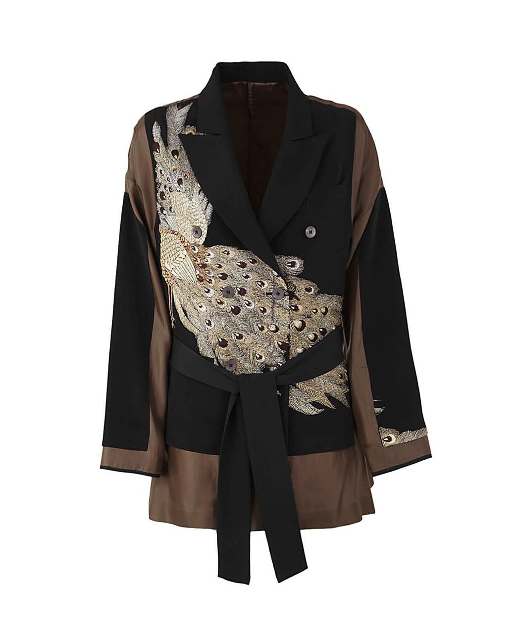 Ibrigu Cupro Kimono Jacket in Black | Lyst