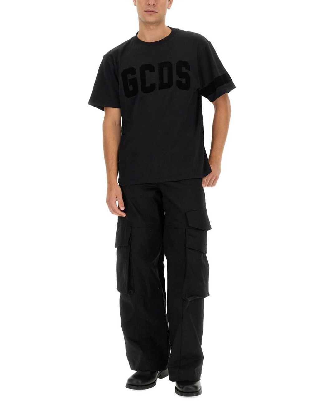 Gcds Black Gcds Cotton Trousers for men