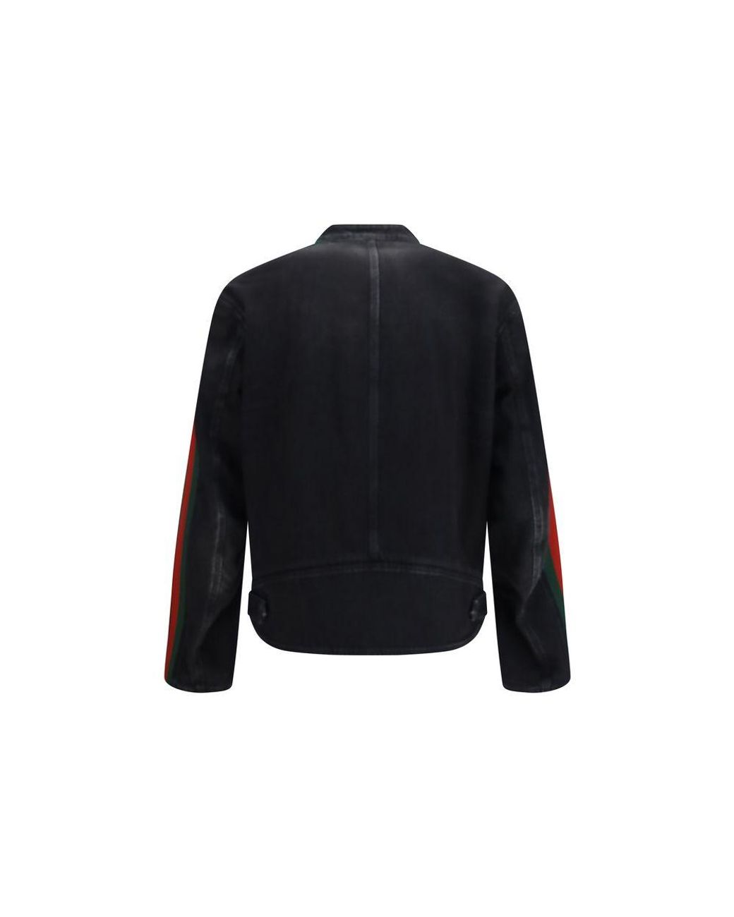Gucci Blue Black Cotton Biker Jacket for men