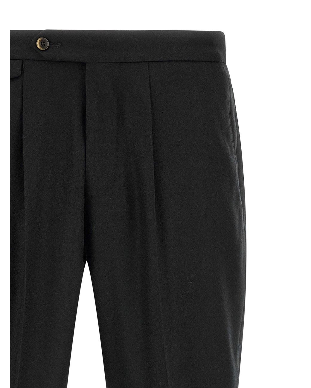 PT Torino Black Union Trousers for men
