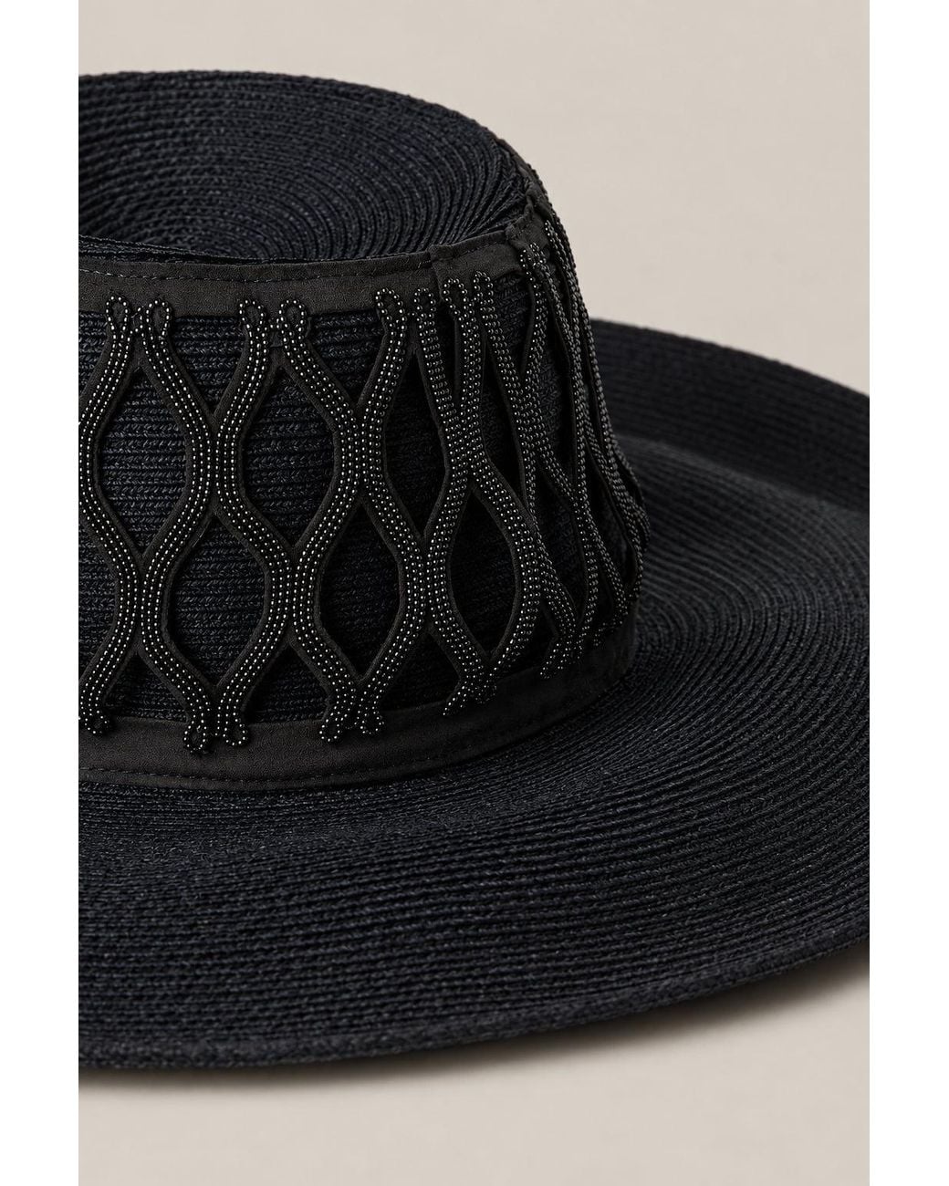 Brunello Cucinelli Black Wide Brim Hat