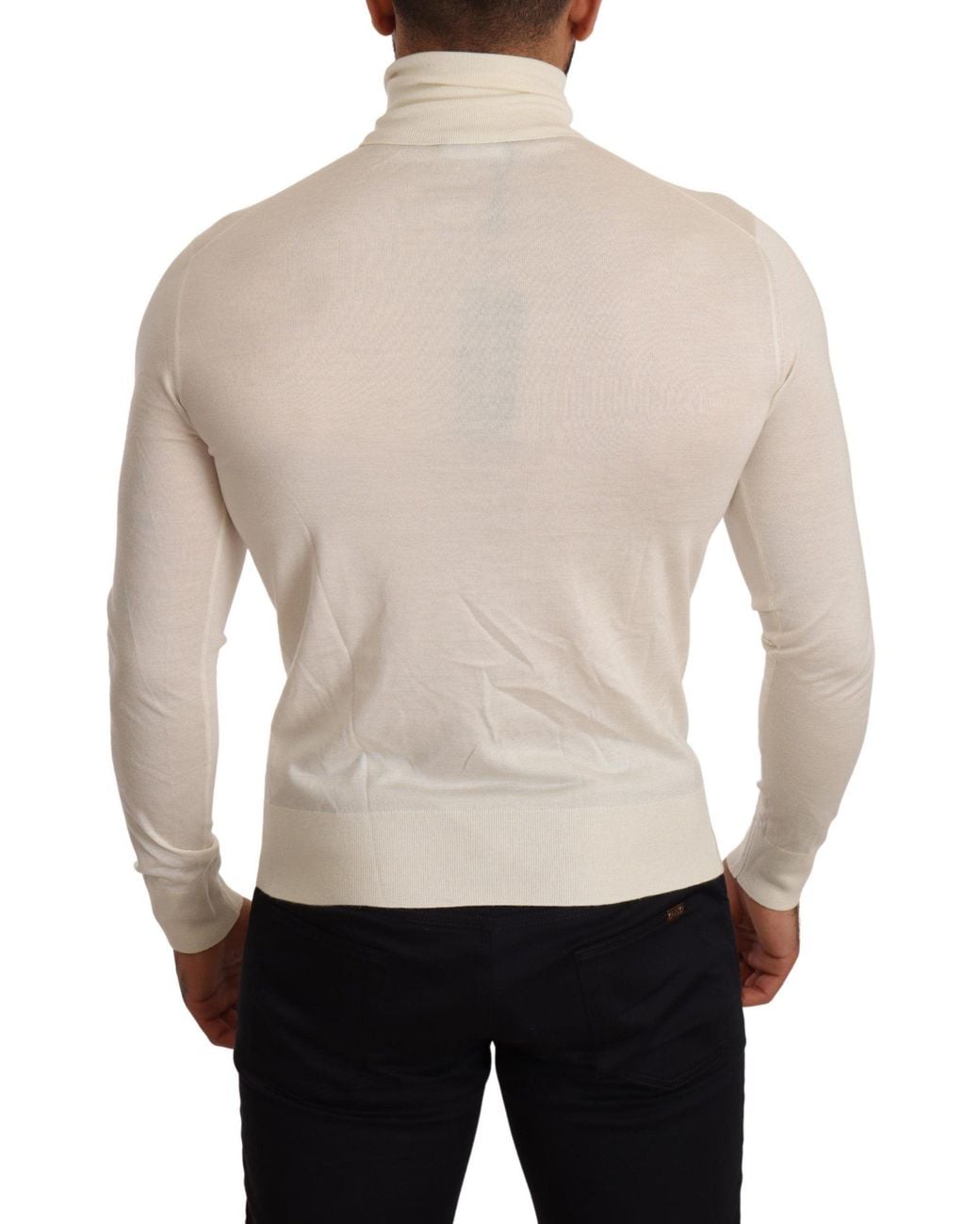 Dolce & Gabbana Natural Cashmere Turtleneck Pullover Sweater Clothing for men