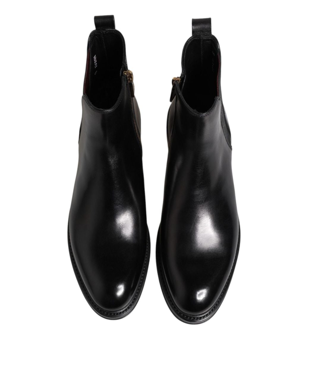 Dolce & Gabbana Black Side Zip Ankle Boots for men
