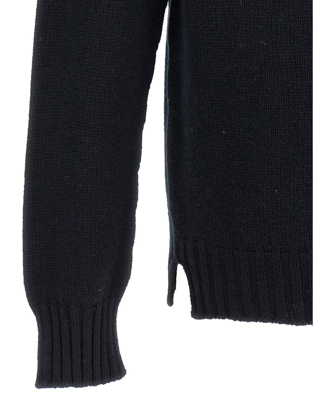 Ma'ry'ya Blue Wool Blend Crew-Neck Sweater