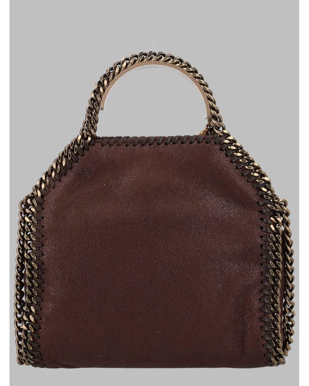 Stella McCartney Brown Falabella Tiny Tote Bag Polyester Hand