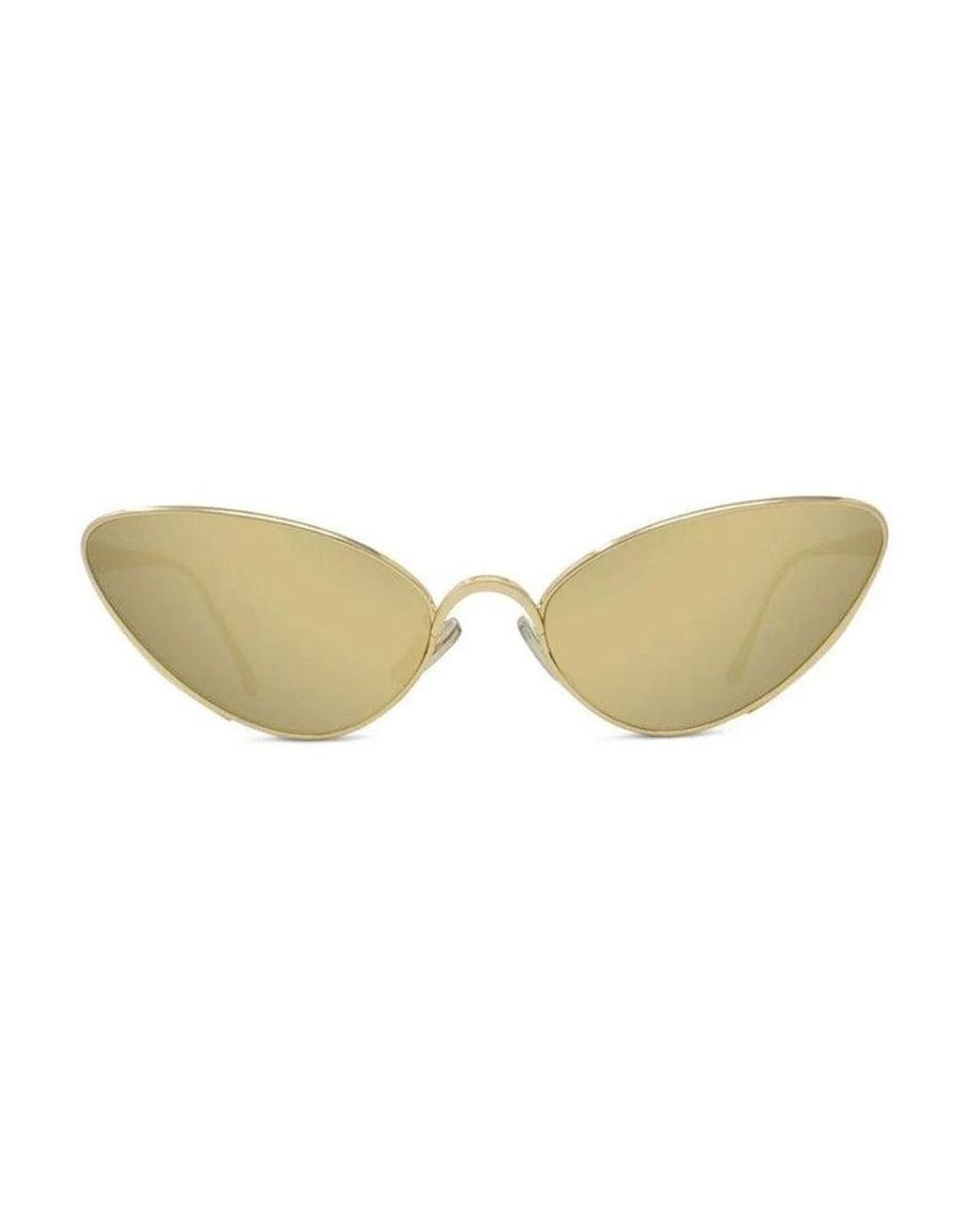 Loewe White Sunglasses Cat Eye Full Rim, Frame And Mirror Lens Lw40179U30G
