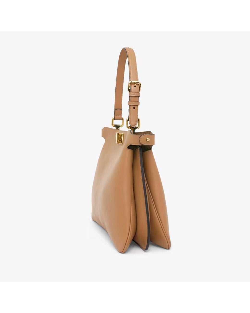 Fendi Natural Fendi E25 Shoulder Bag — Tan