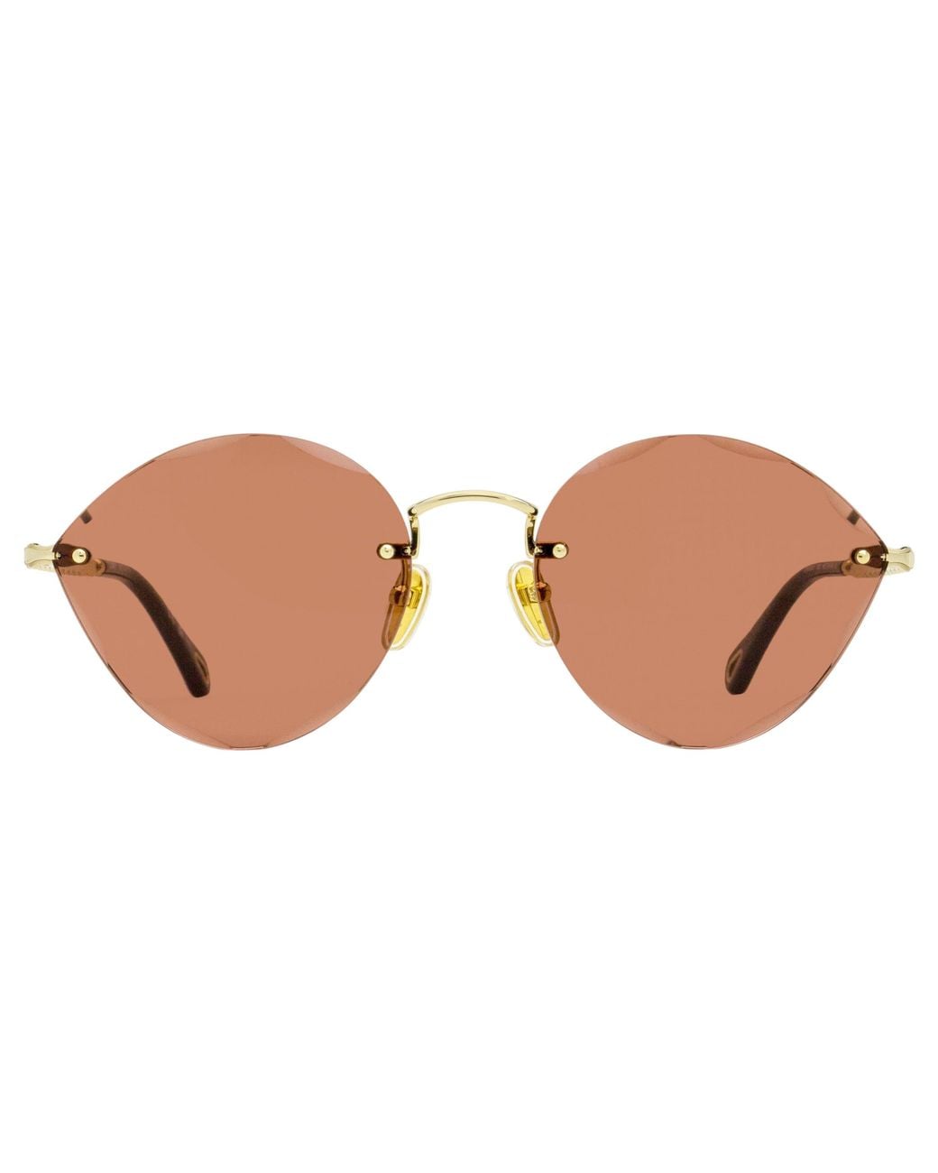 Chloé Black Chloe Beveled Rimless Sunglasses Ch0253S 002- 58Mm Metal/Plastic (Acetate)