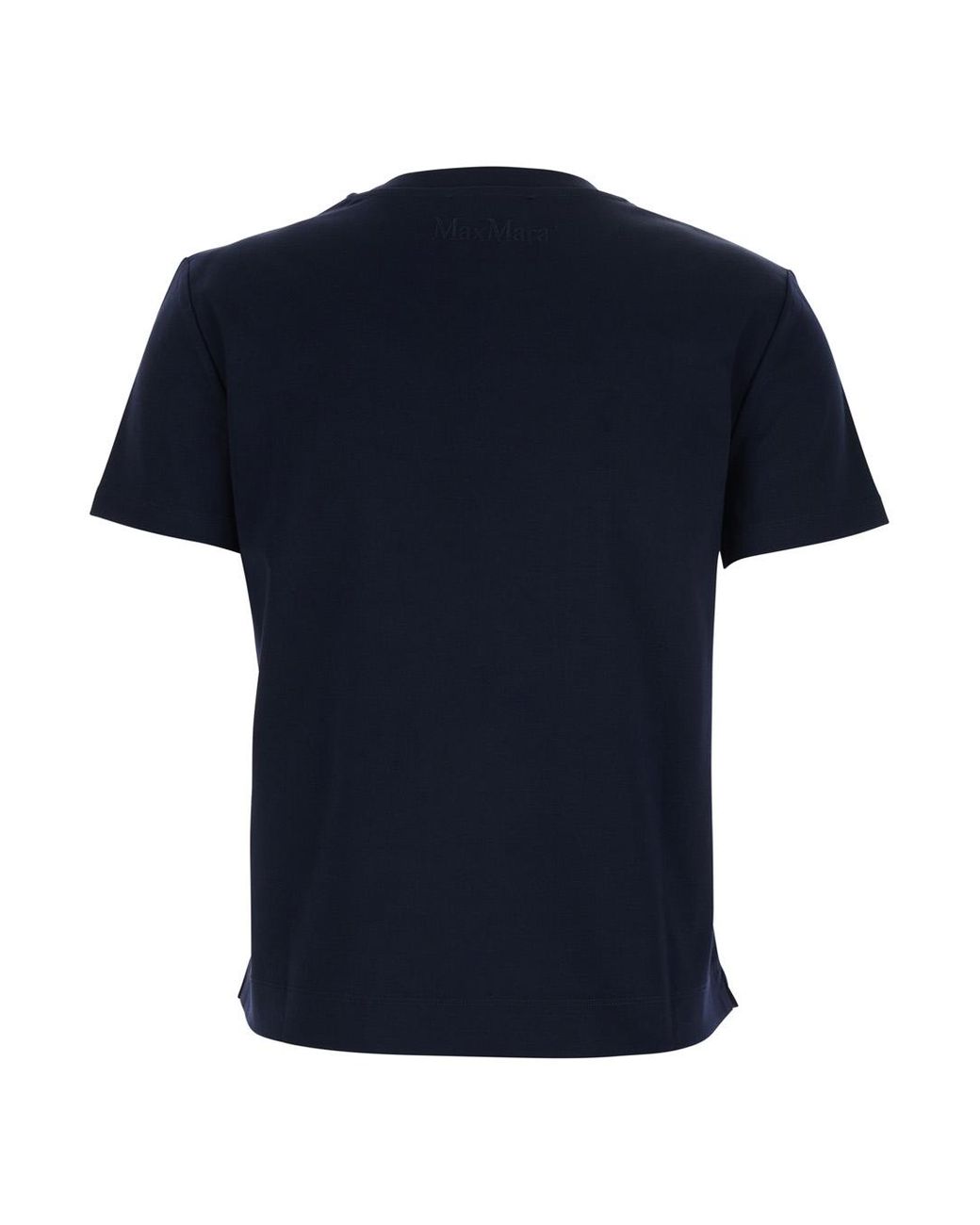 Max Mara Blue T-Shirt Donata Dark Cotton T-Shirts & Jerseys