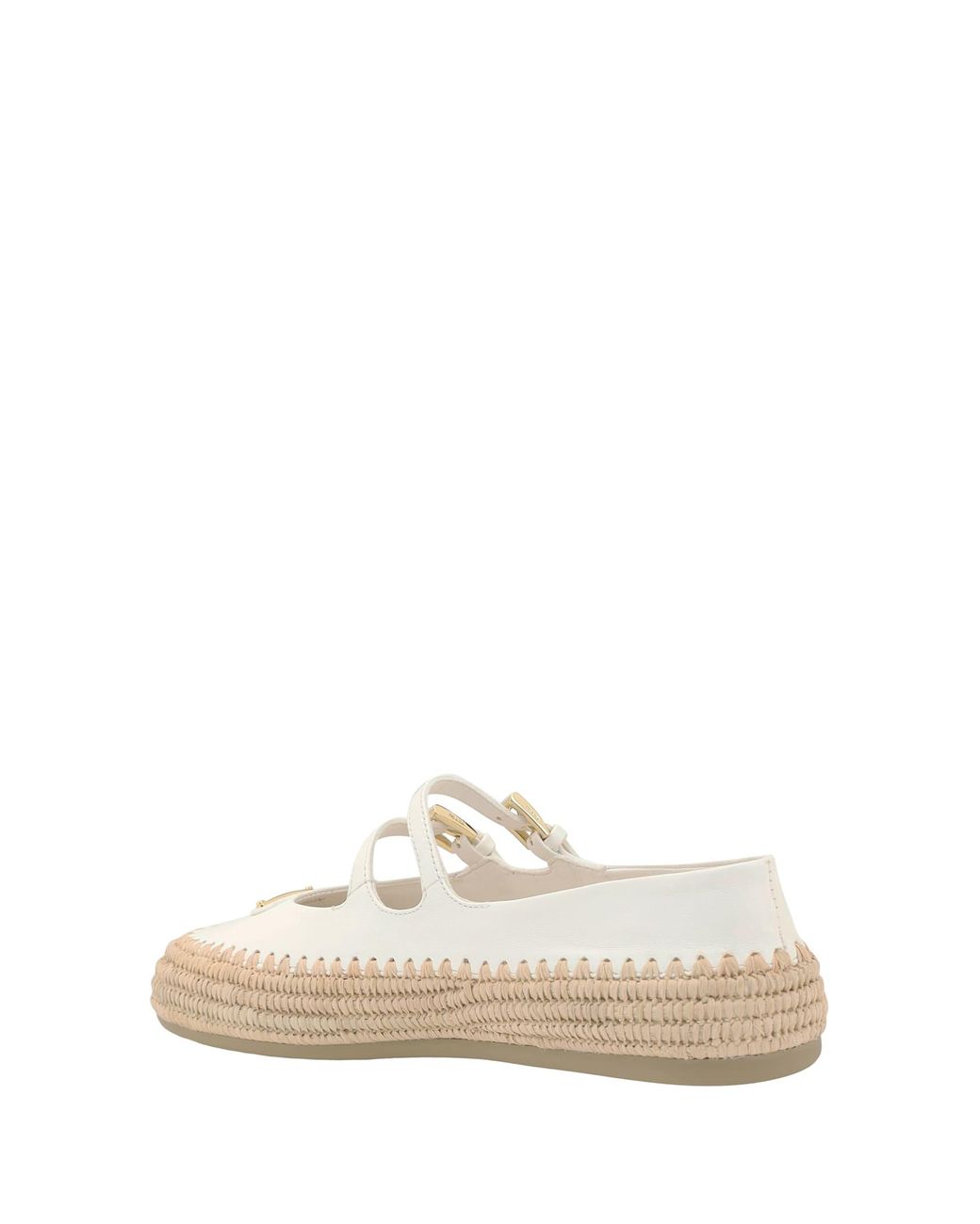 バレエシューズ PRADA WHITE NAPPA LEATHER BALLERINAS Prada Nappa Leather Ballerinas in White | Lyst
