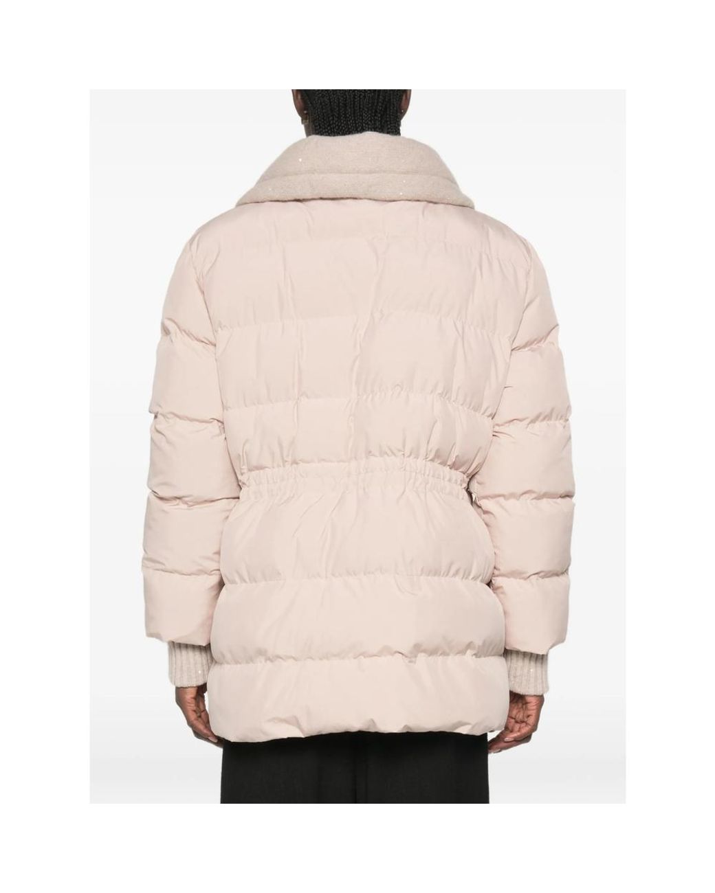 Fabiana Filippi Pink Padded Drawstring-Waist Jacket
