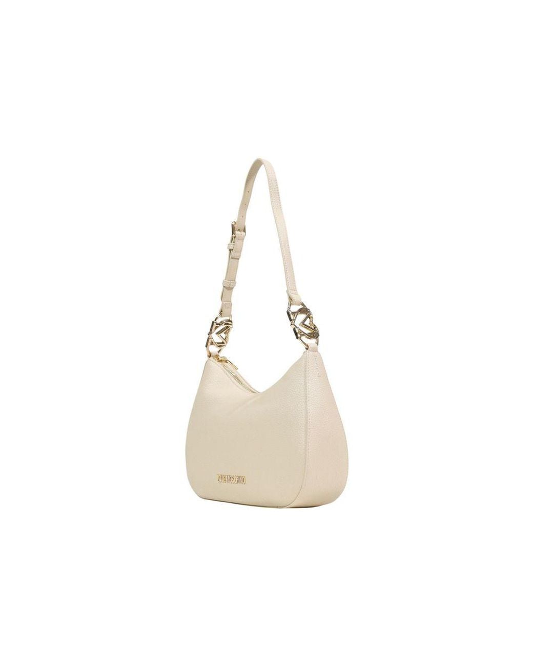 Love Moschino White Beige Polyethylene Handbag