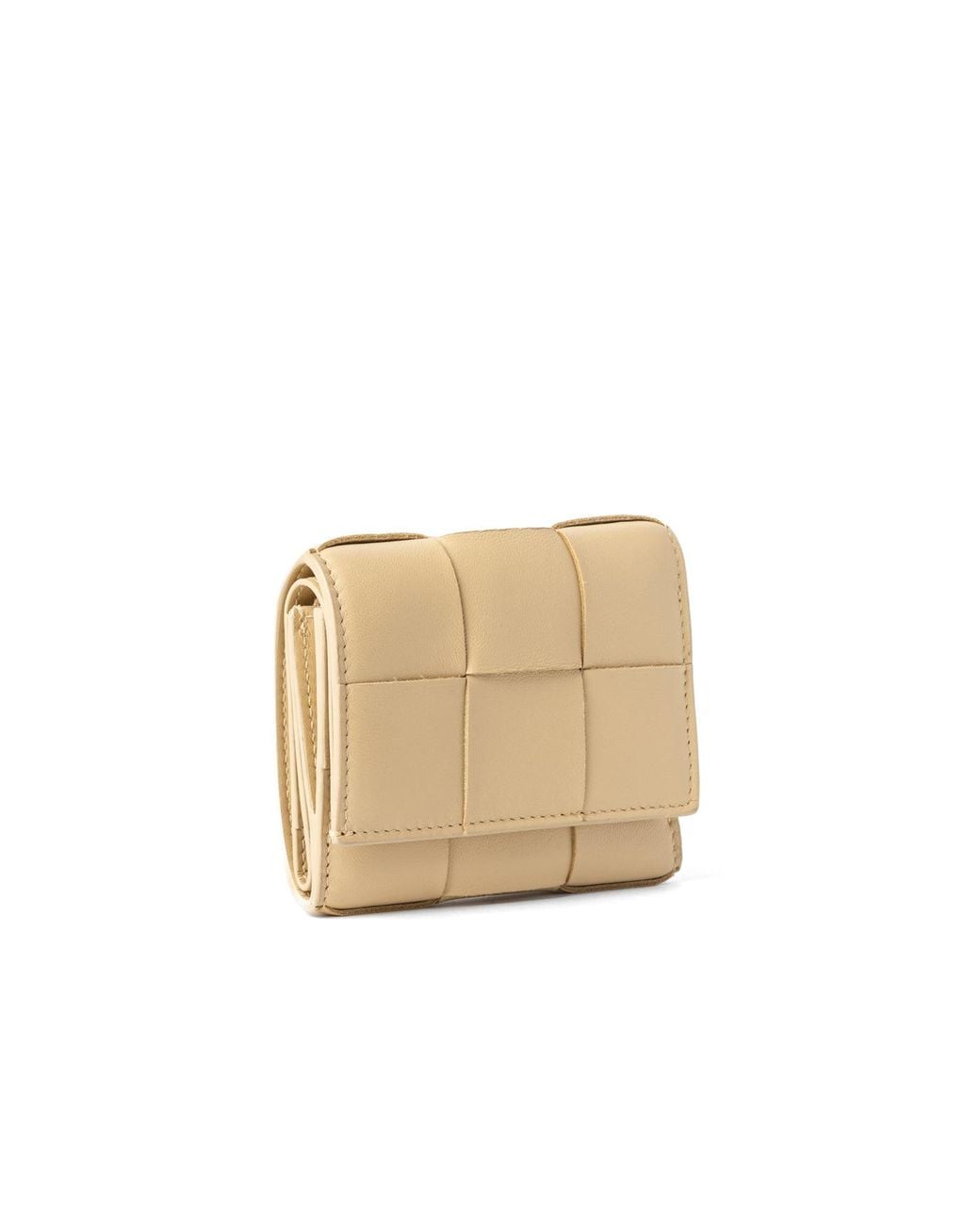 Bottega Veneta Natural Bottega Veneta Quilted Leather Wallet for men