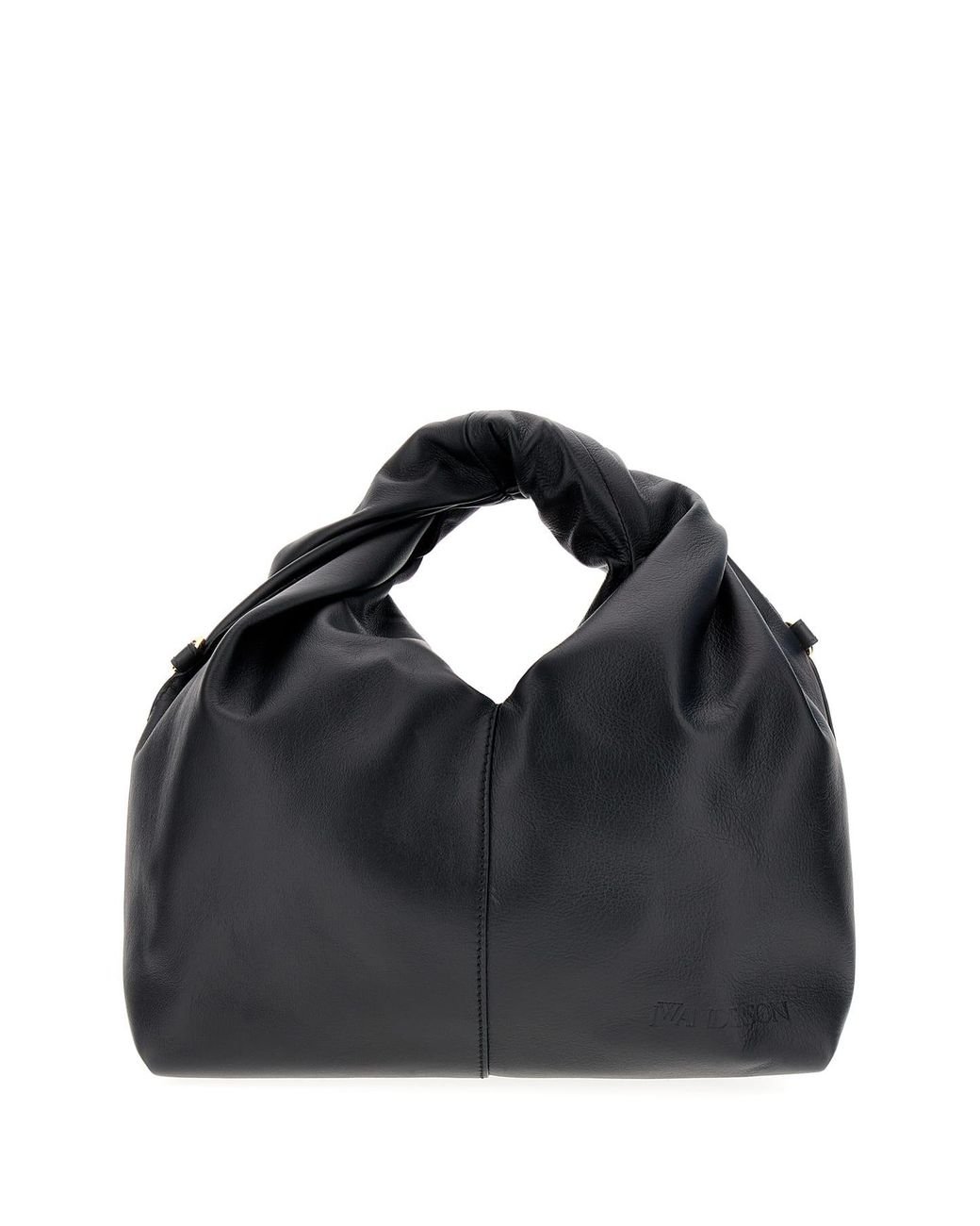 ハンドバッグ J W ANDERSON BLACK LEATHER SMALL TWISTER HANDBAG JW Anderson Mini Twister Crossbody Bag | Black | FARFETCH