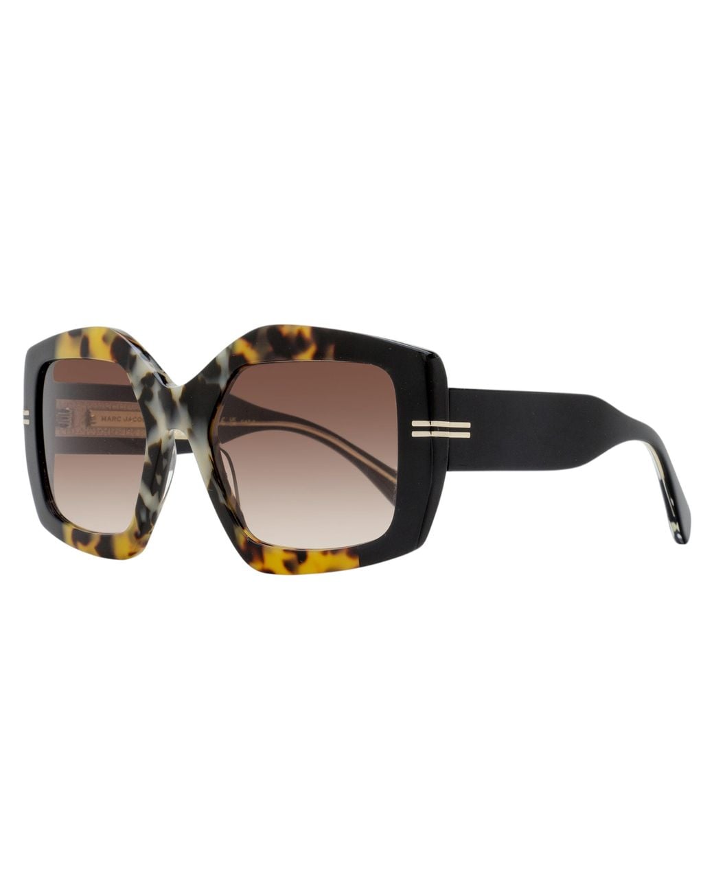 Marc Jacobs Black Geometric Sunglasses Mj 1109-S 086Ha Havana- 53Mm Plastic (Acetate)