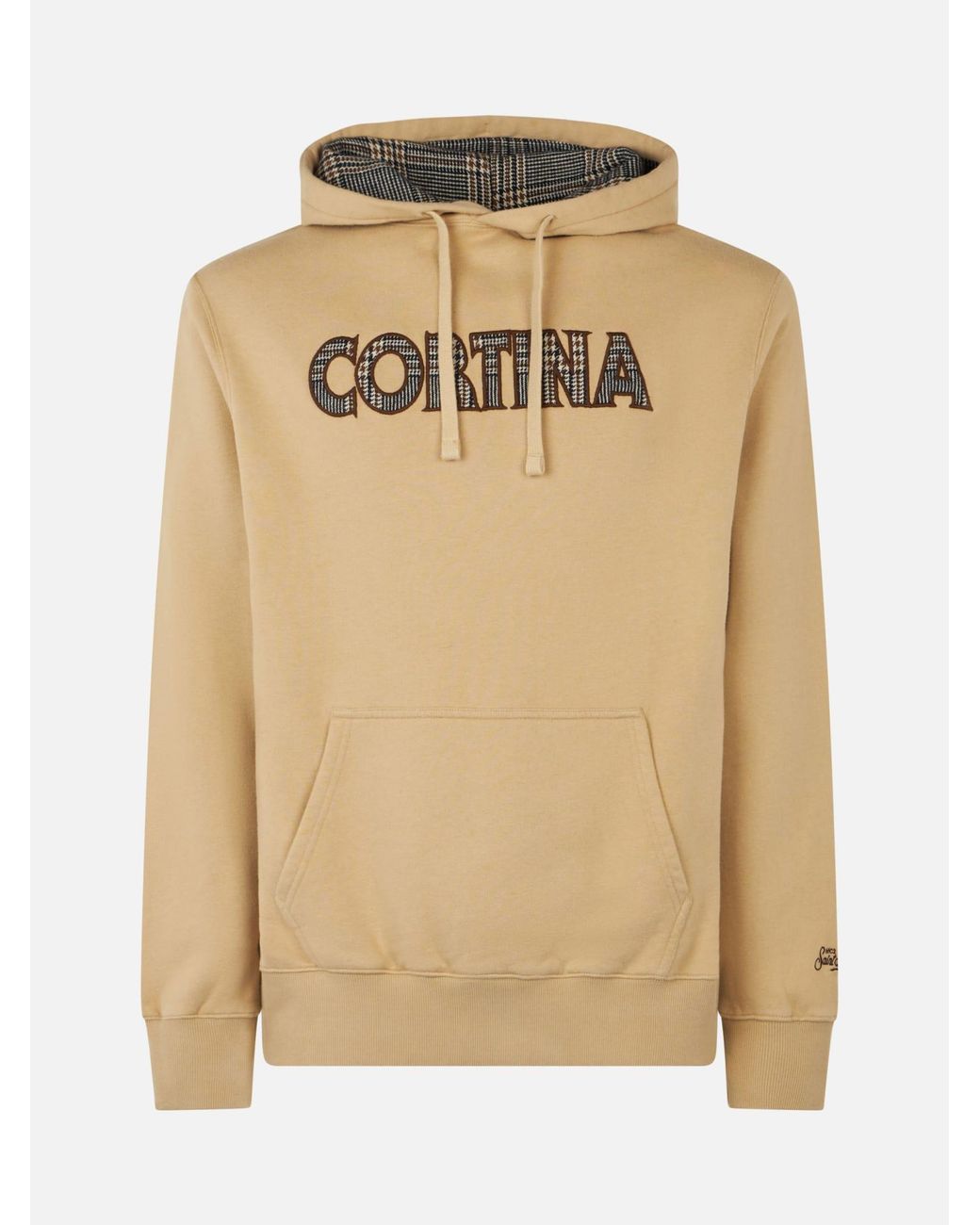 Mc2 Saint Barth Natural Hoodie With Cortina Patch for men