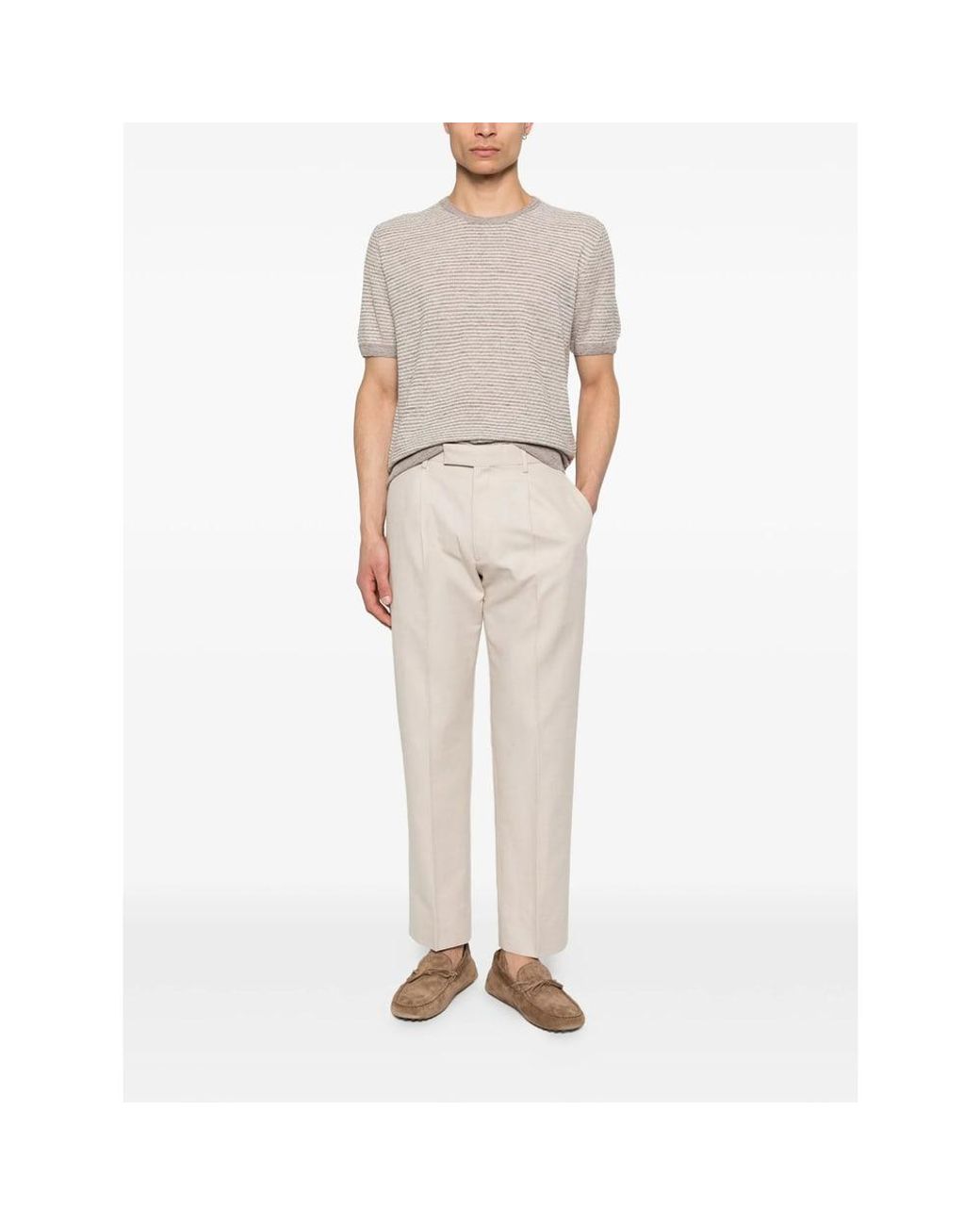 Zegna Natural Neutrals Trousers for men