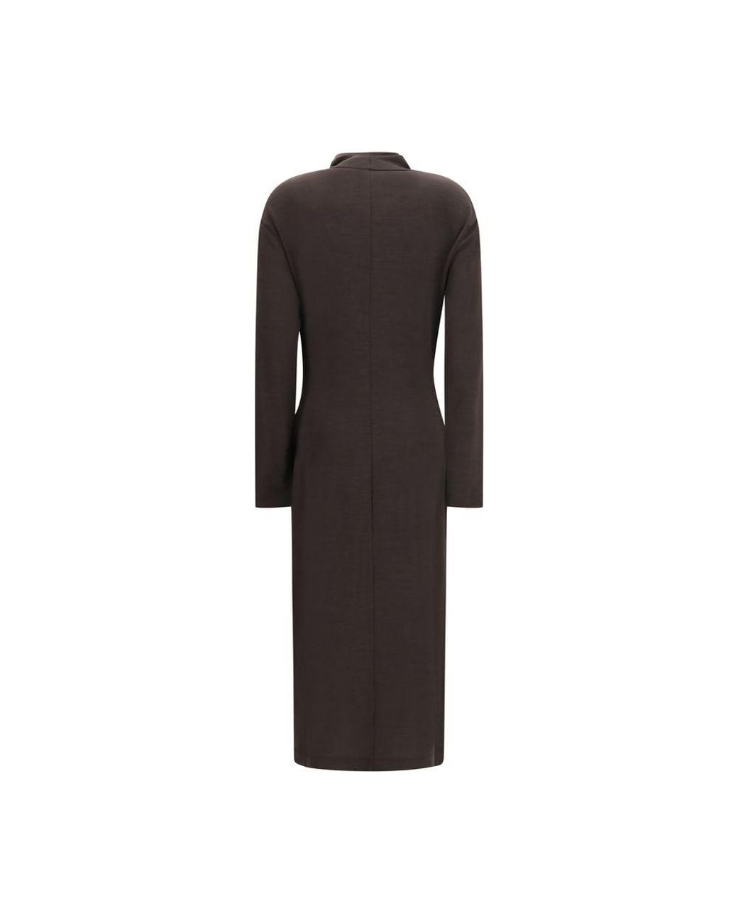 Brunello Cucinelli Black Wool Oves Aries Casual Dress