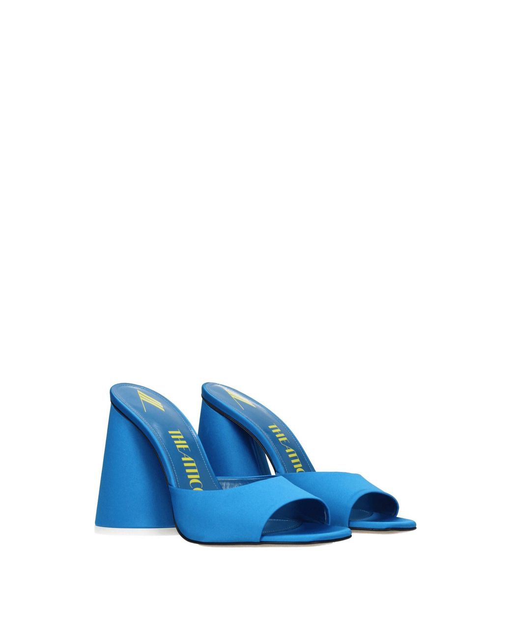 The Attico Blue Satin Platform Sandals