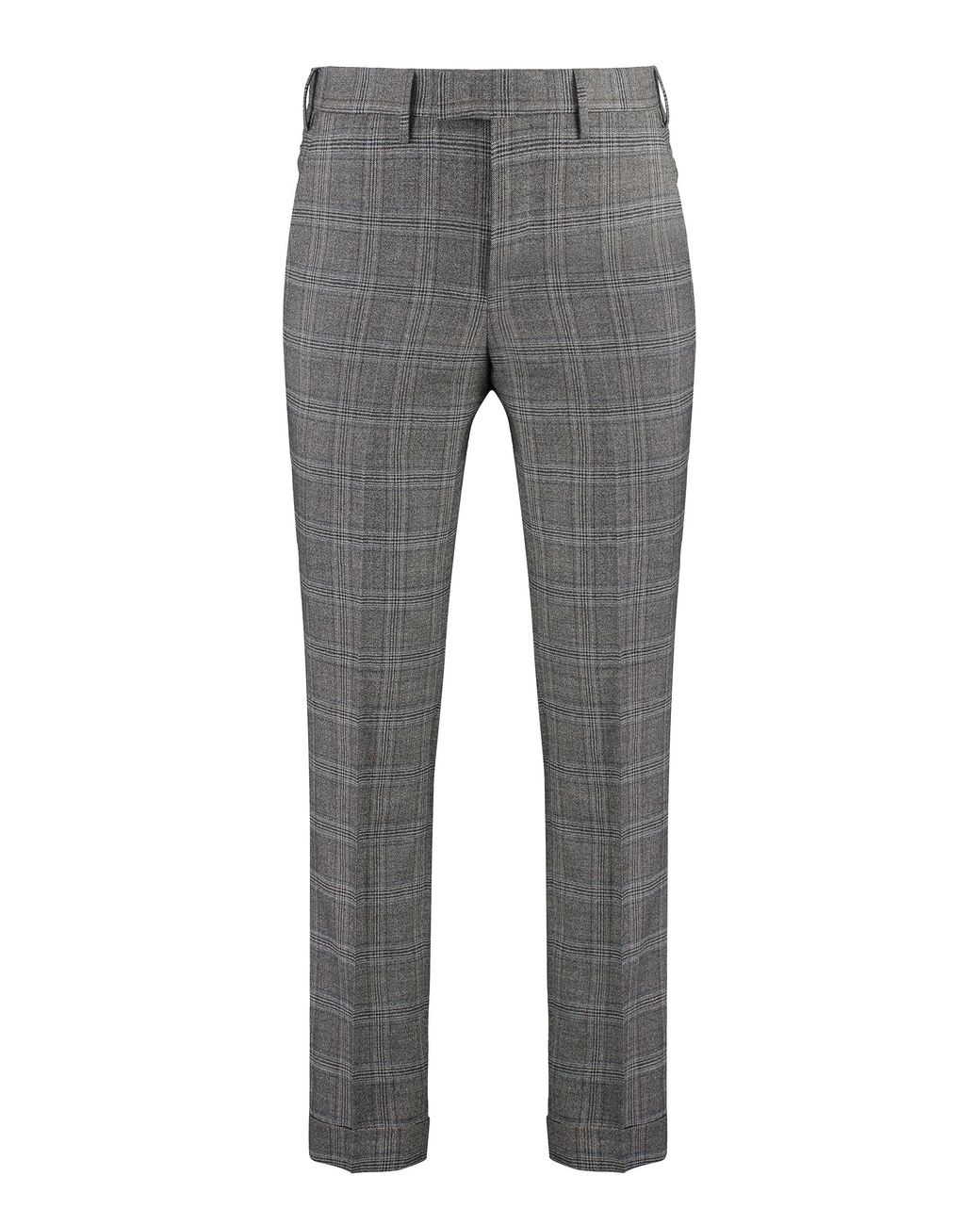 PT Torino Gray Pt Torino Virgin Wool Trousers for men