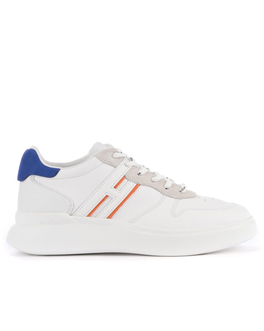 Hogan H580 Sneaker In White Blue And Brick Color Leather for Men | Lyst