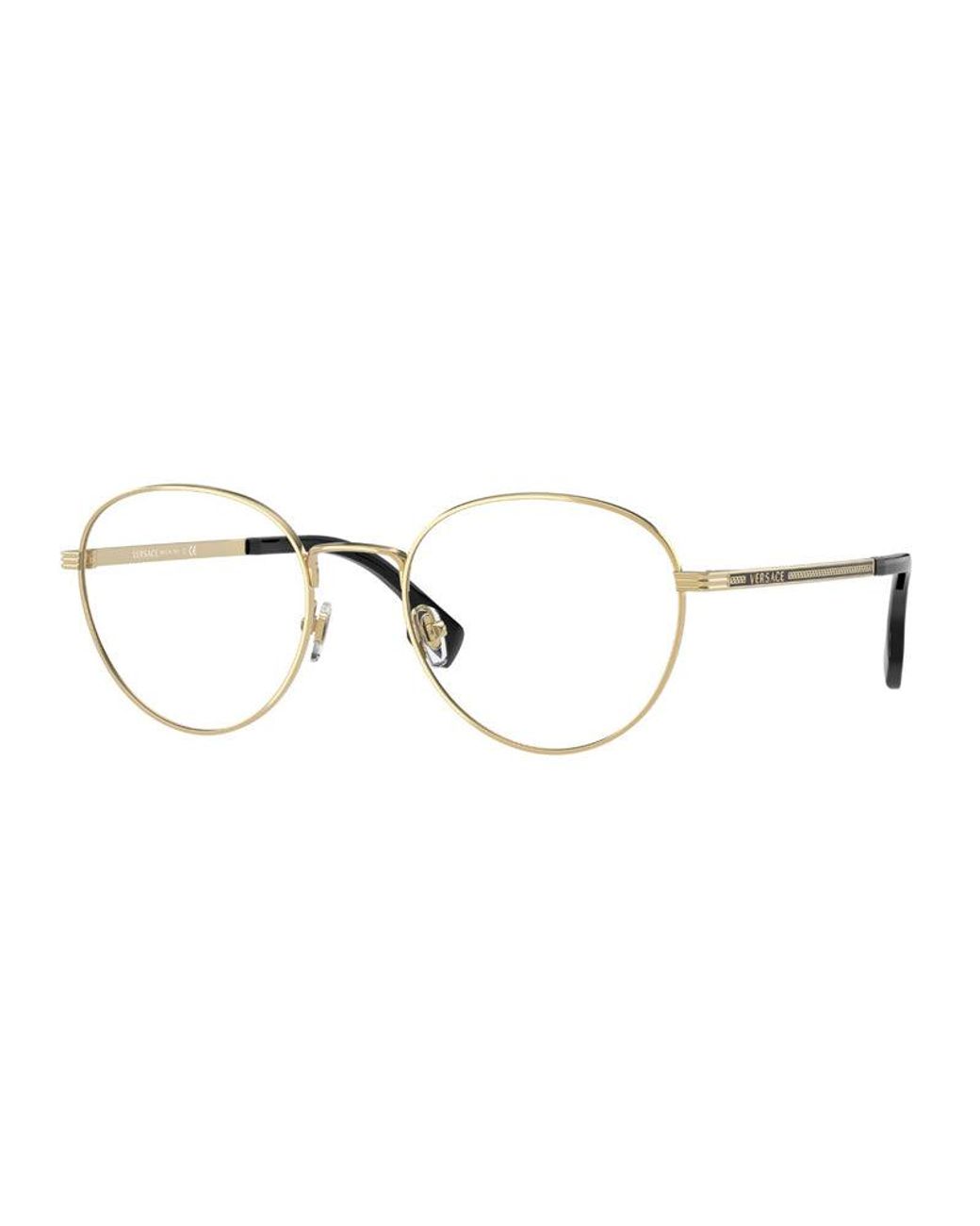 Versace Metallic Frame And Lens Eyeglasses for men
