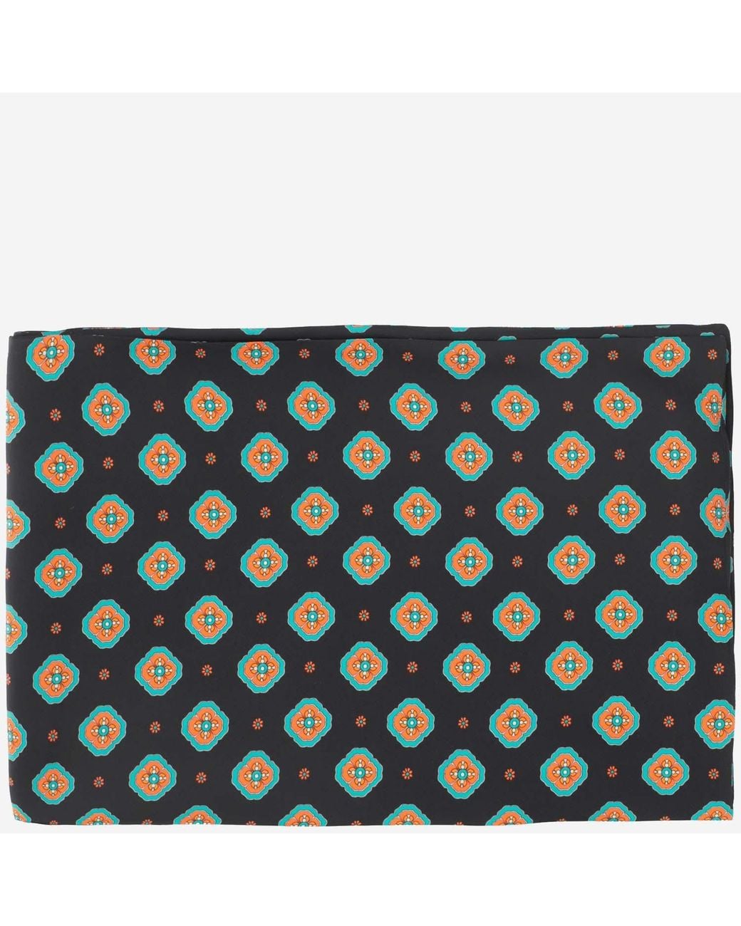 Alberto Biani Blue Floral Pattern Silk Foulard Scarf