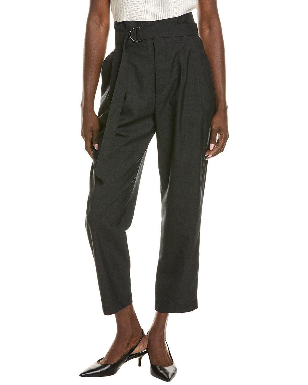 Brunello Cucinelli Green Dark Wool Tapered Trousers