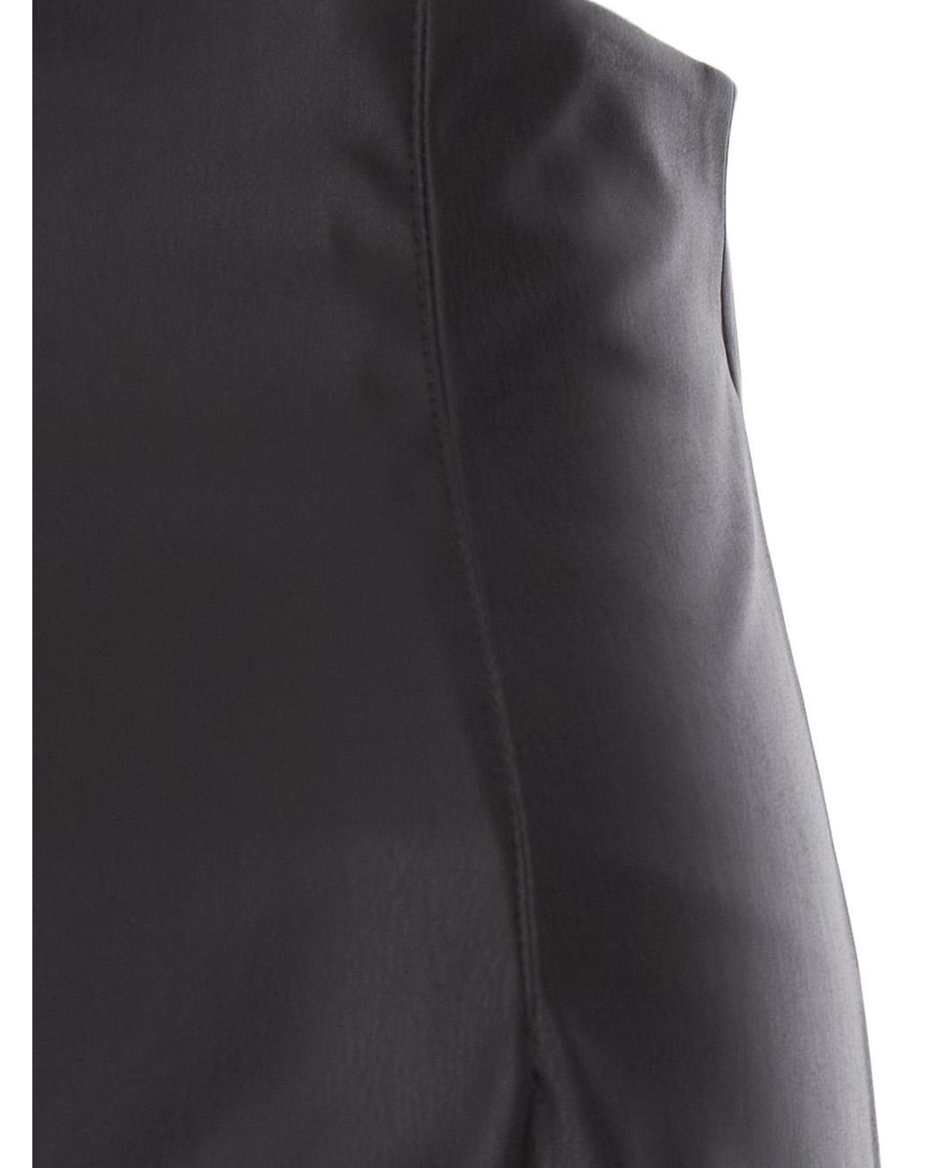 Le Plain Black Skirt Ecoleather