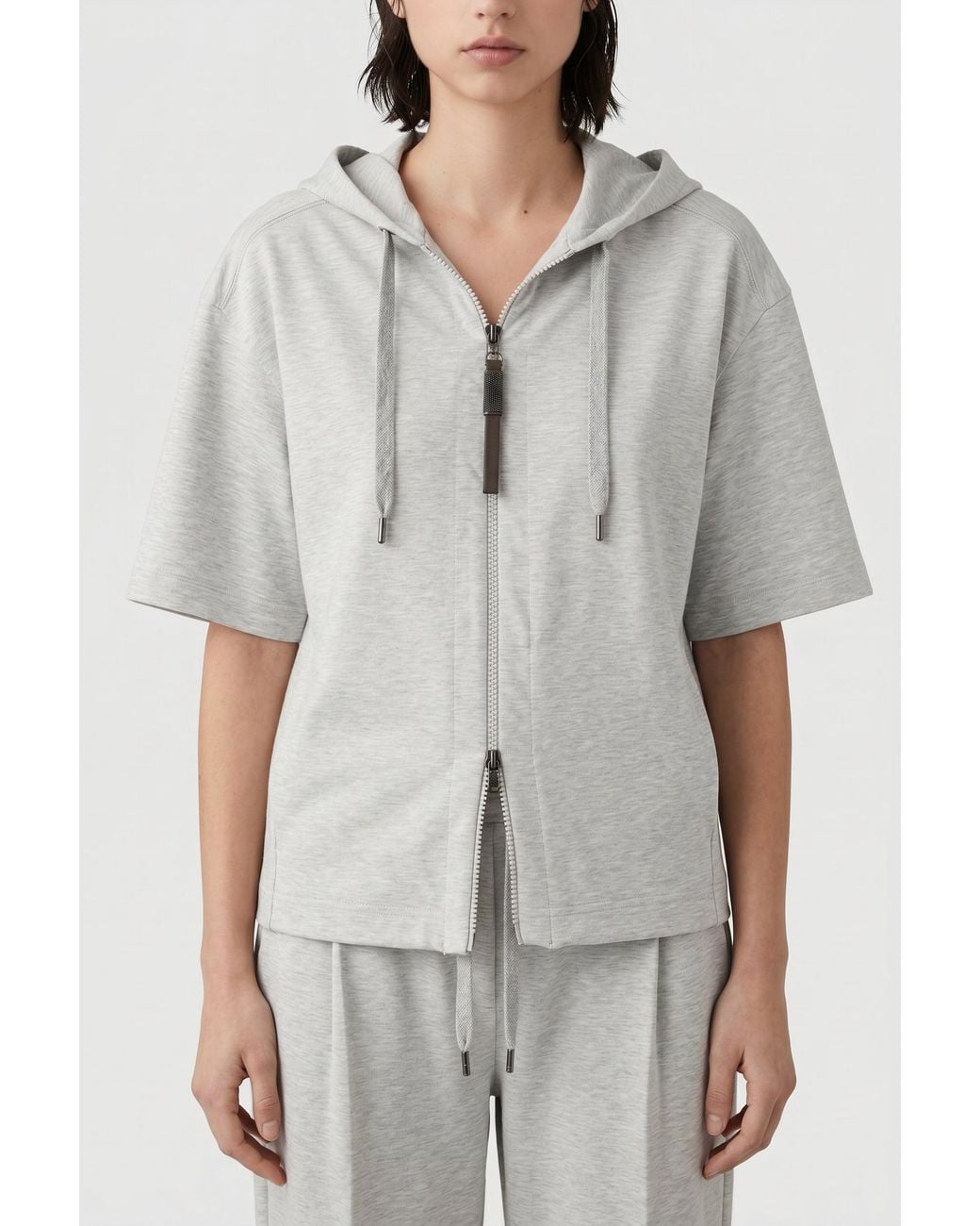 Brunello Cucinelli Gray Light Relaxed Hoodie