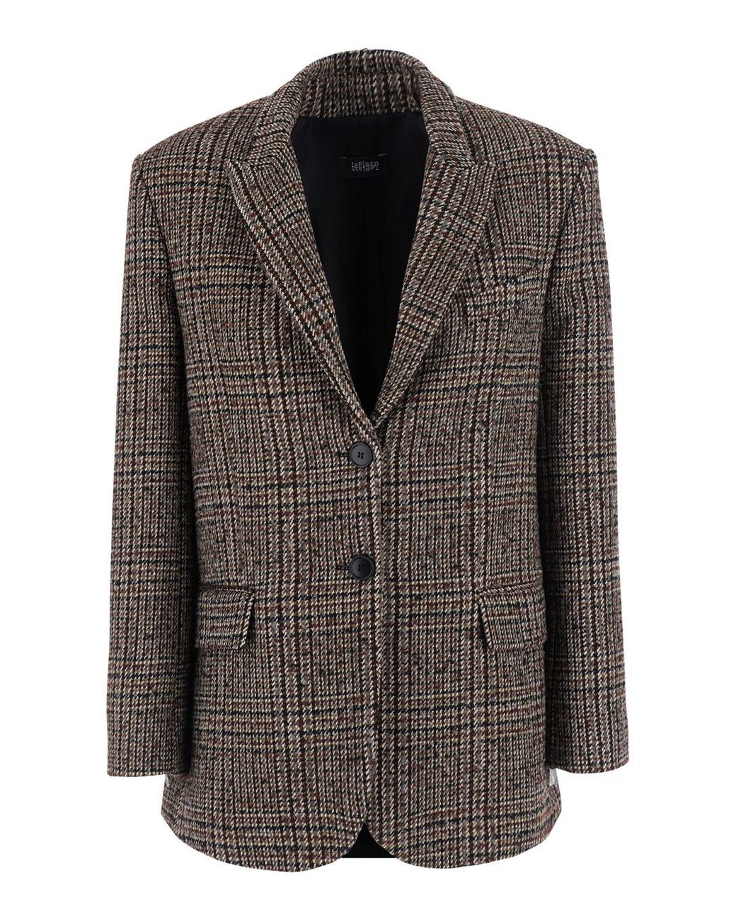 Le Plain Black Single-Breasted Jacket Blazers