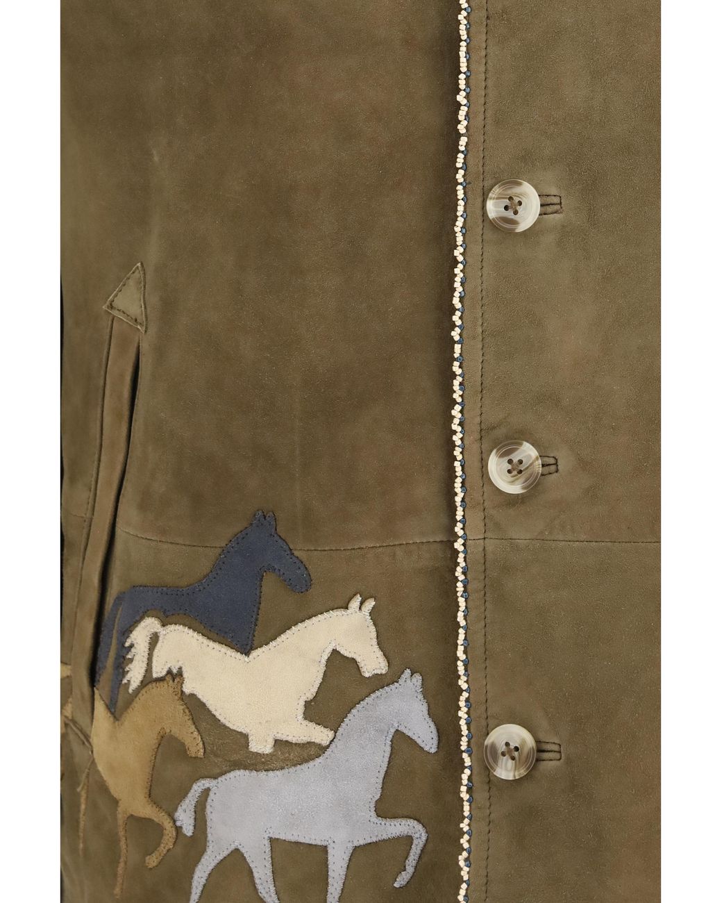BAZISZT Green Valero Jacket Suede for men