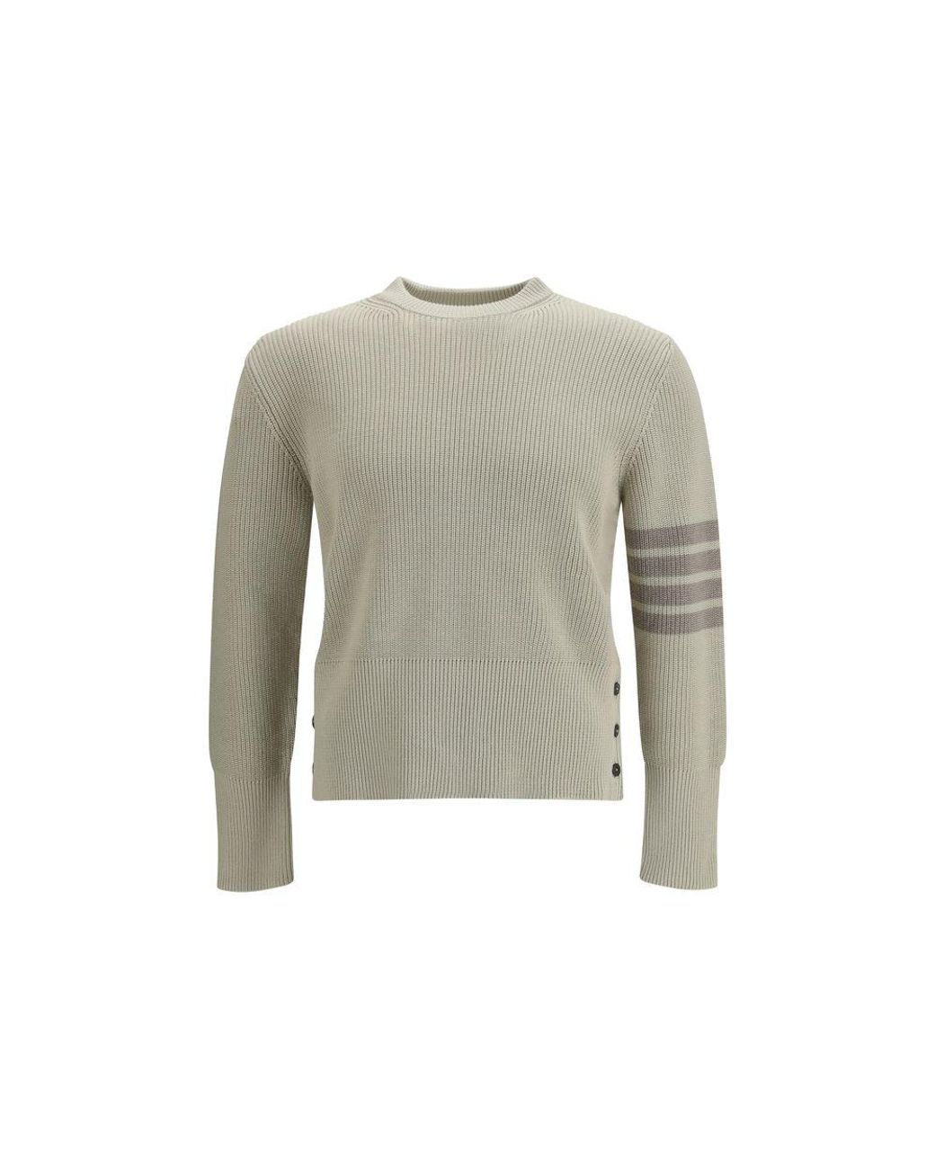 Thom Browne Gray Beige Cotton Sweatshirt for men