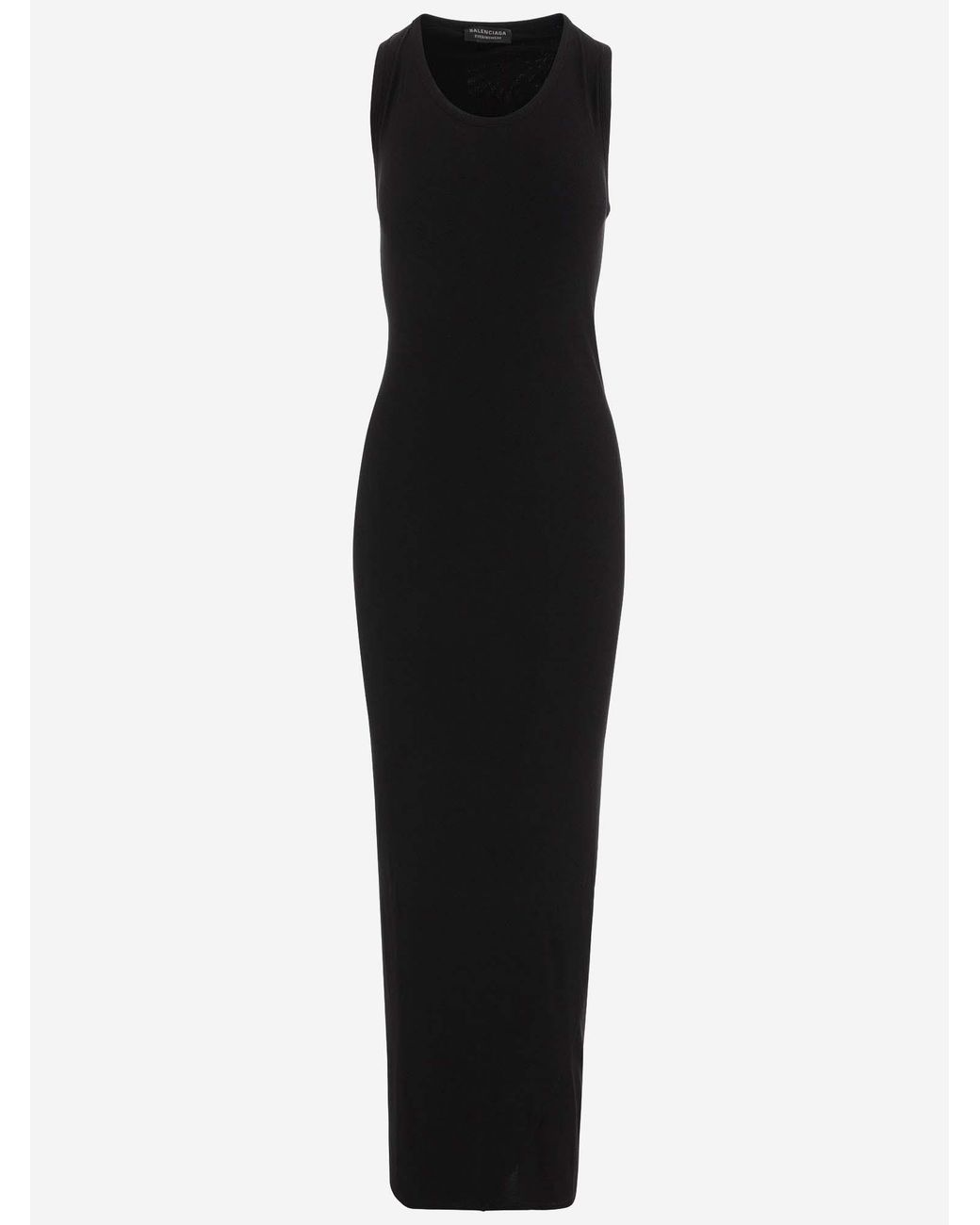Balenciaga Black Stretch Viscose Long Dress